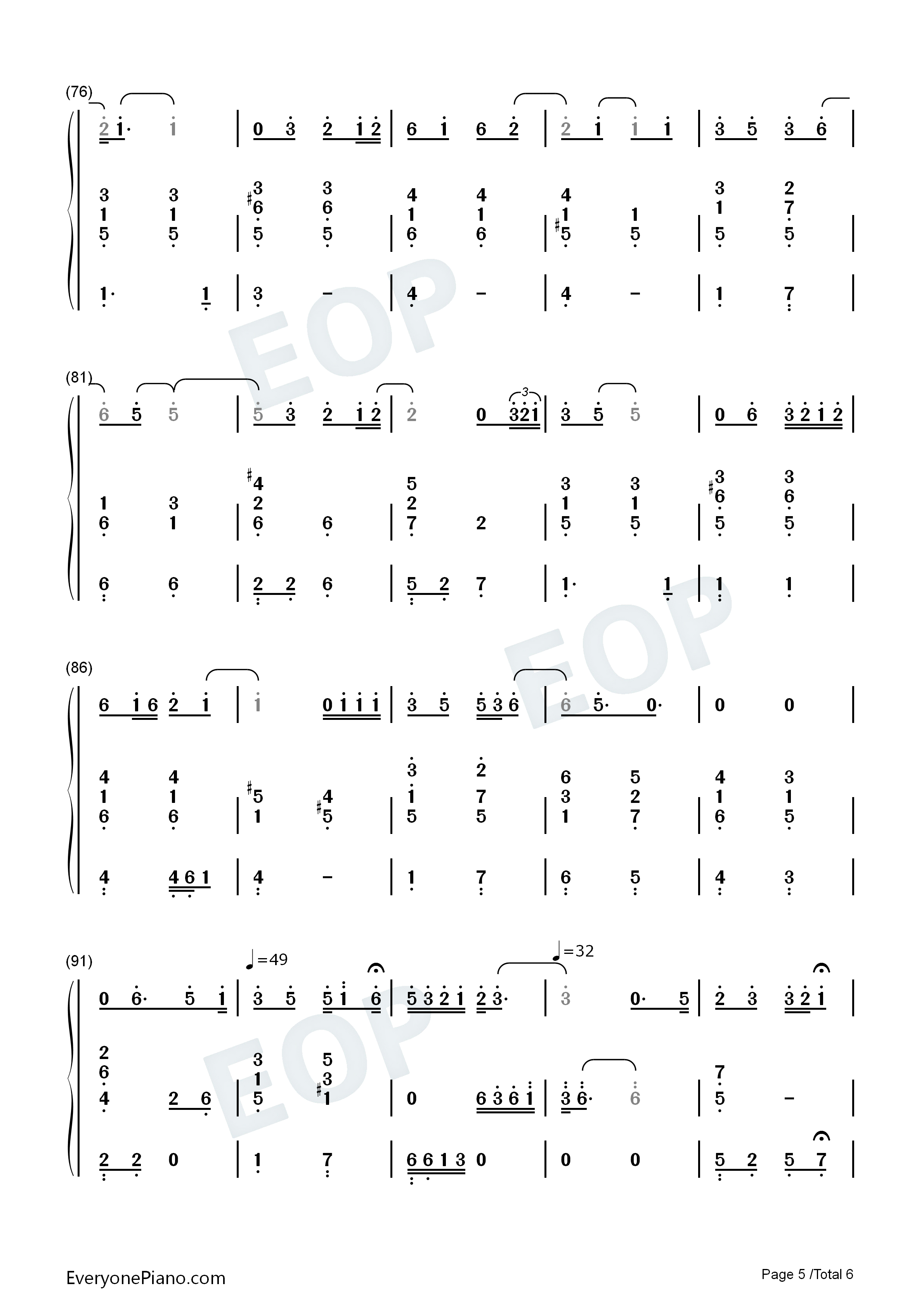 Desperado钢琴简谱_藤田惠美演唱