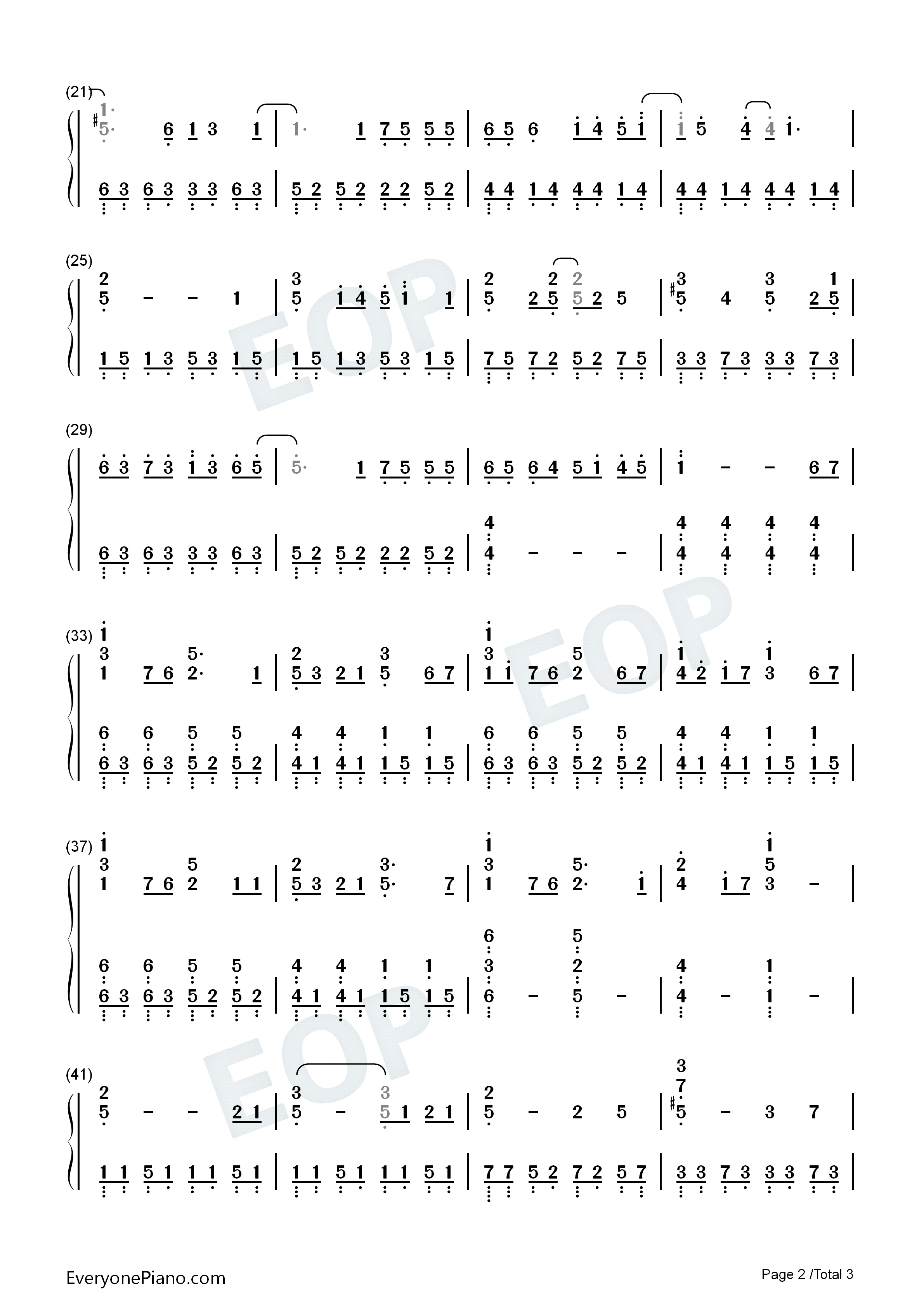 ありがとう〜钢琴简谱_BON'Z演唱