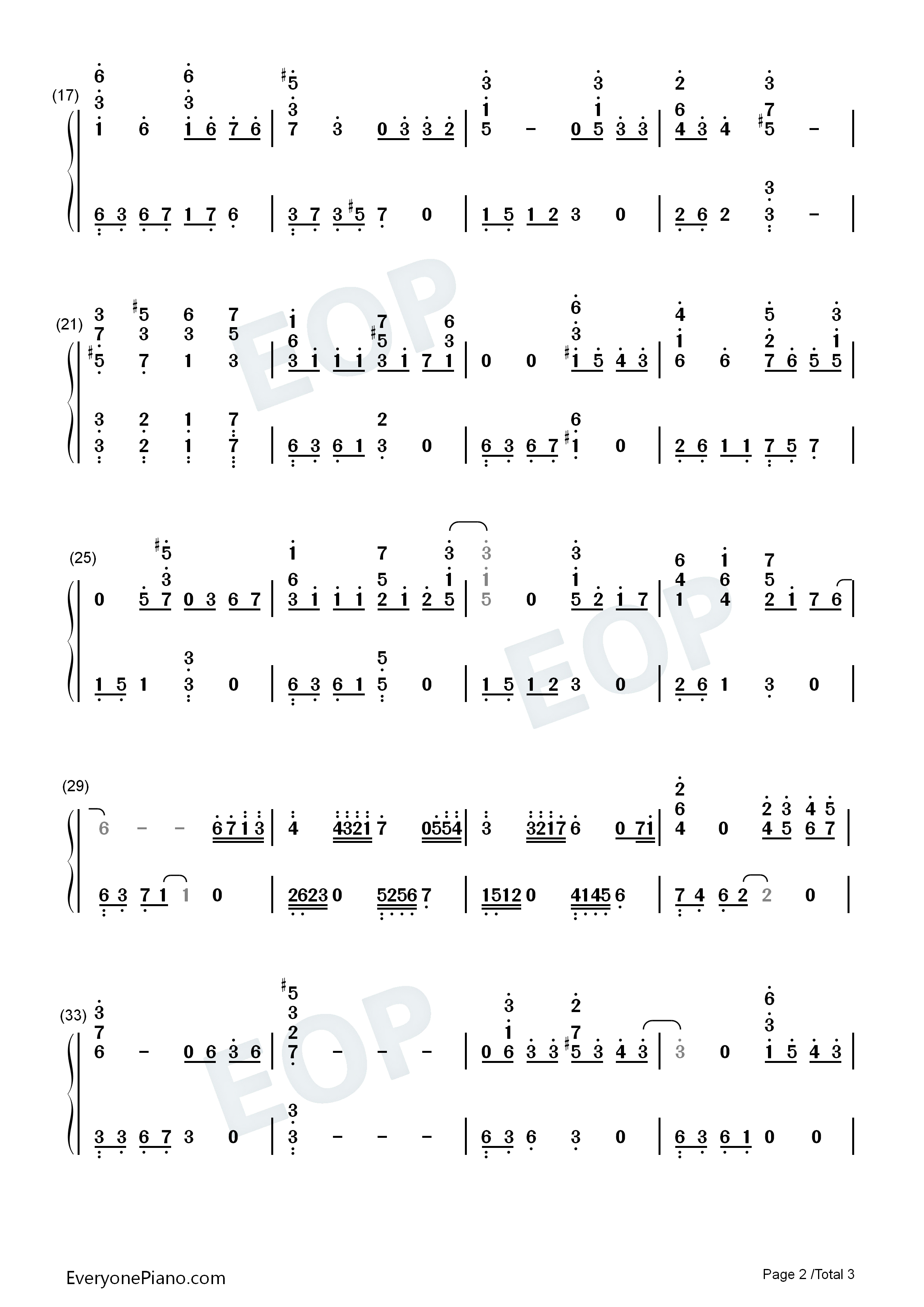 Cry_Cry钢琴简谱_T_ARA演唱