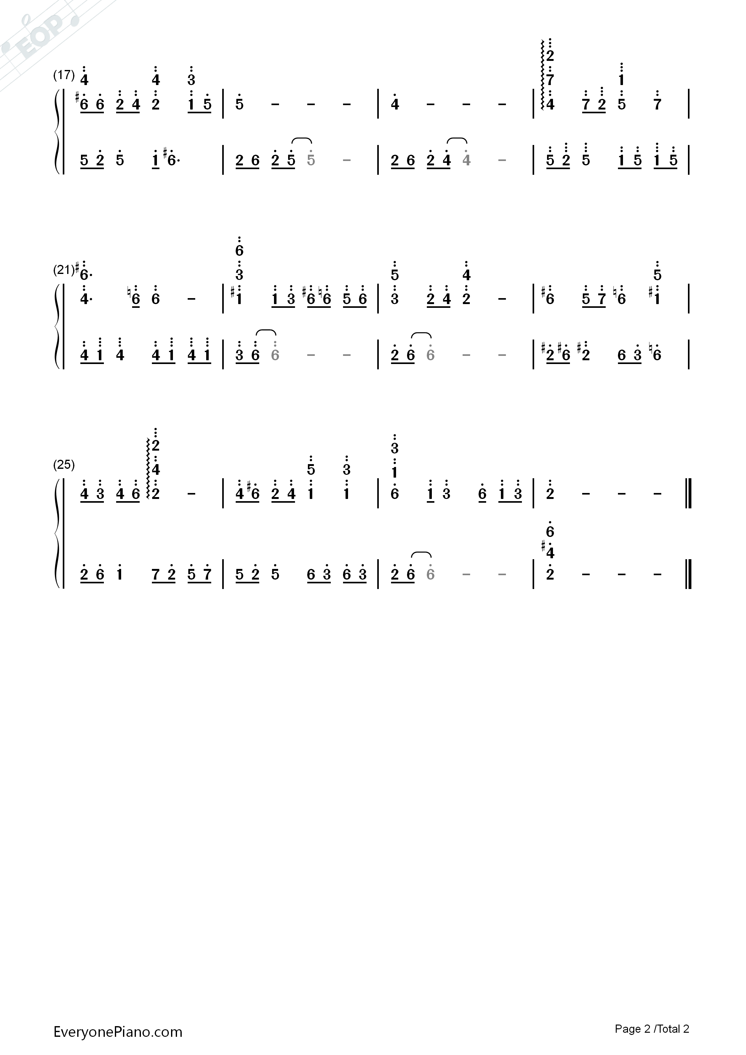 届かぬ想い钢琴简谱_HIKO演唱