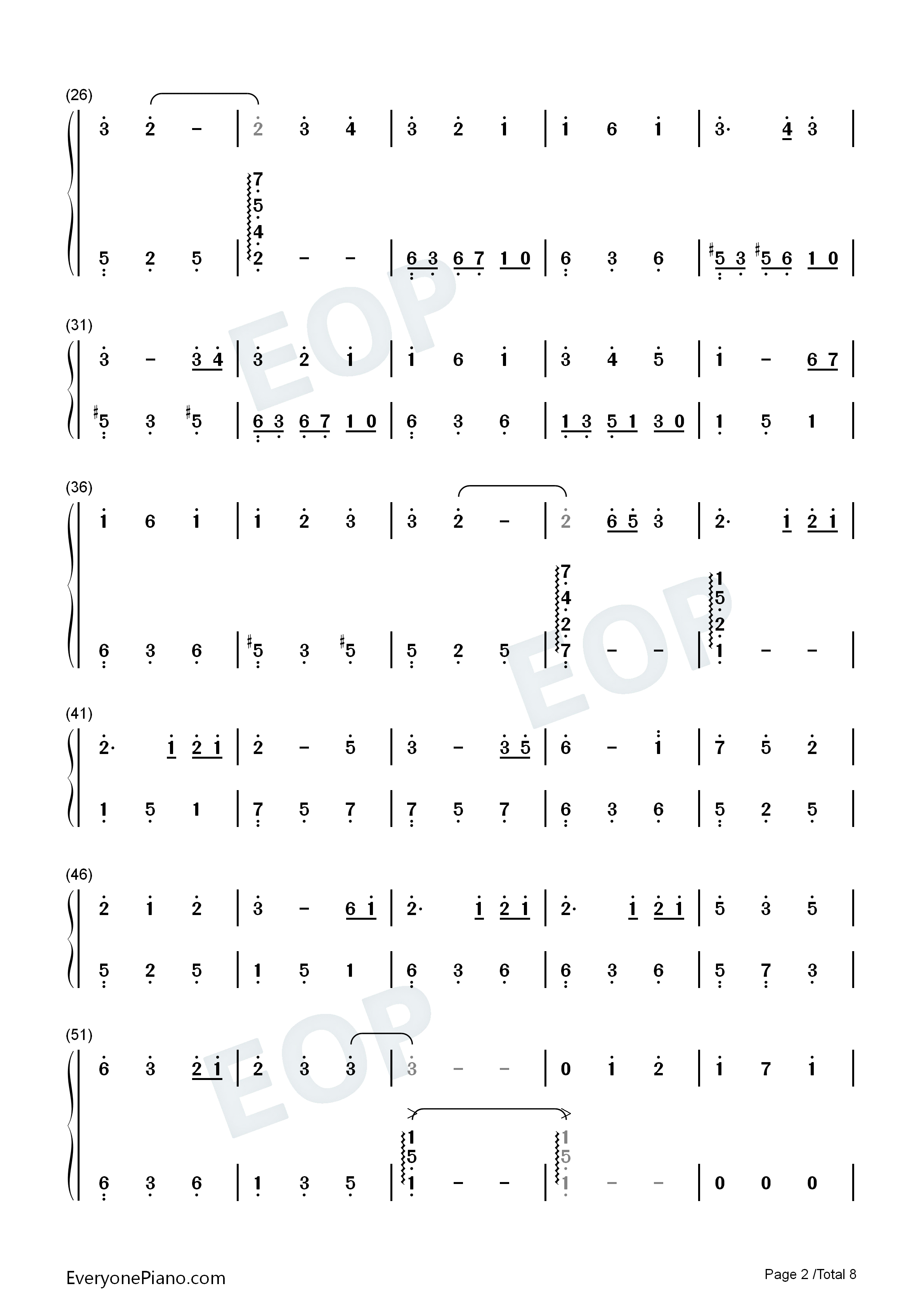 君とずっと…钢琴简谱_yu_yu演唱