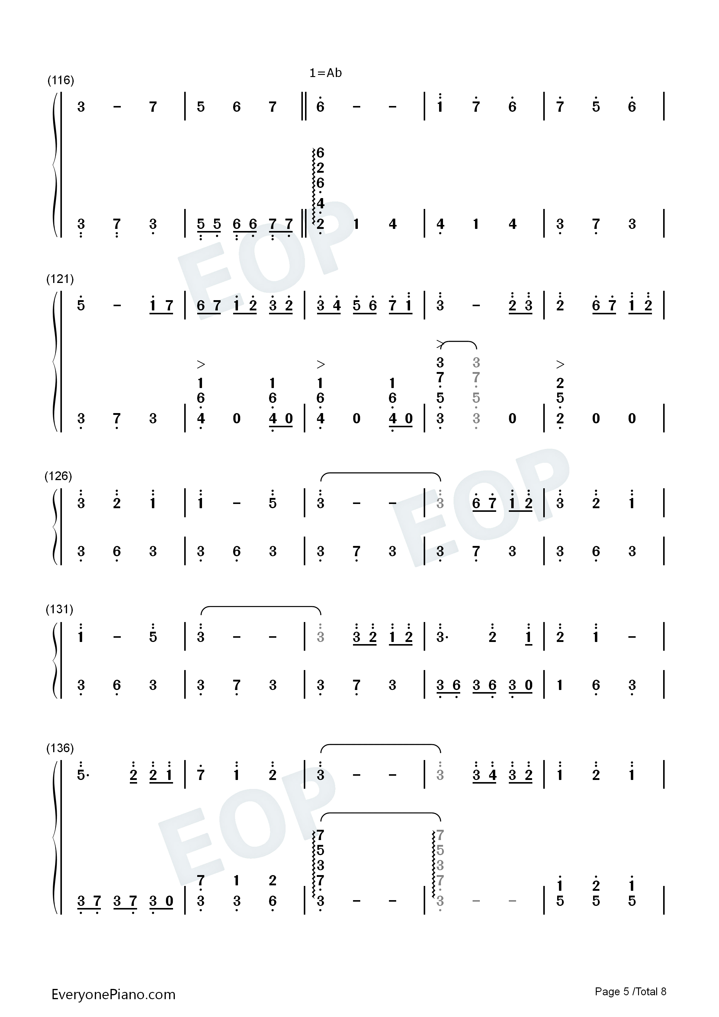 君とずっと…钢琴简谱_yu_yu演唱