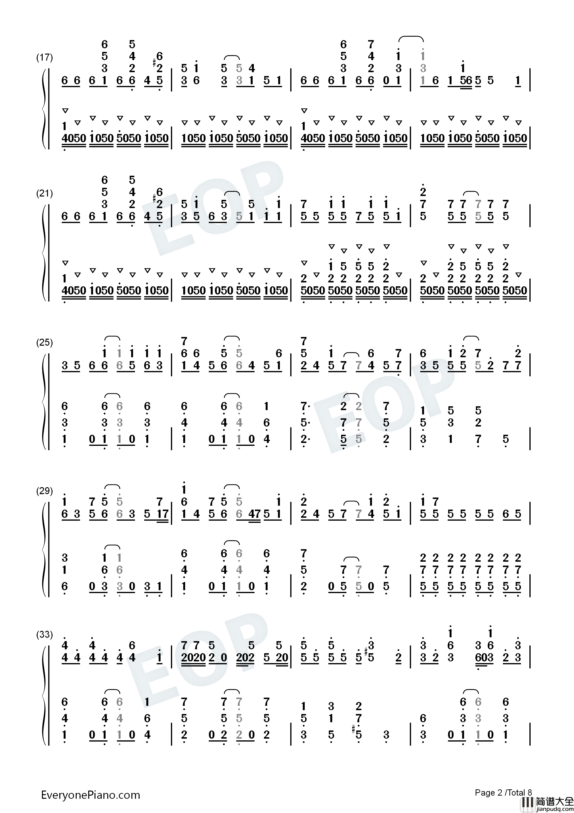 光と影のロマン钢琴简谱_宇德敬子演唱
