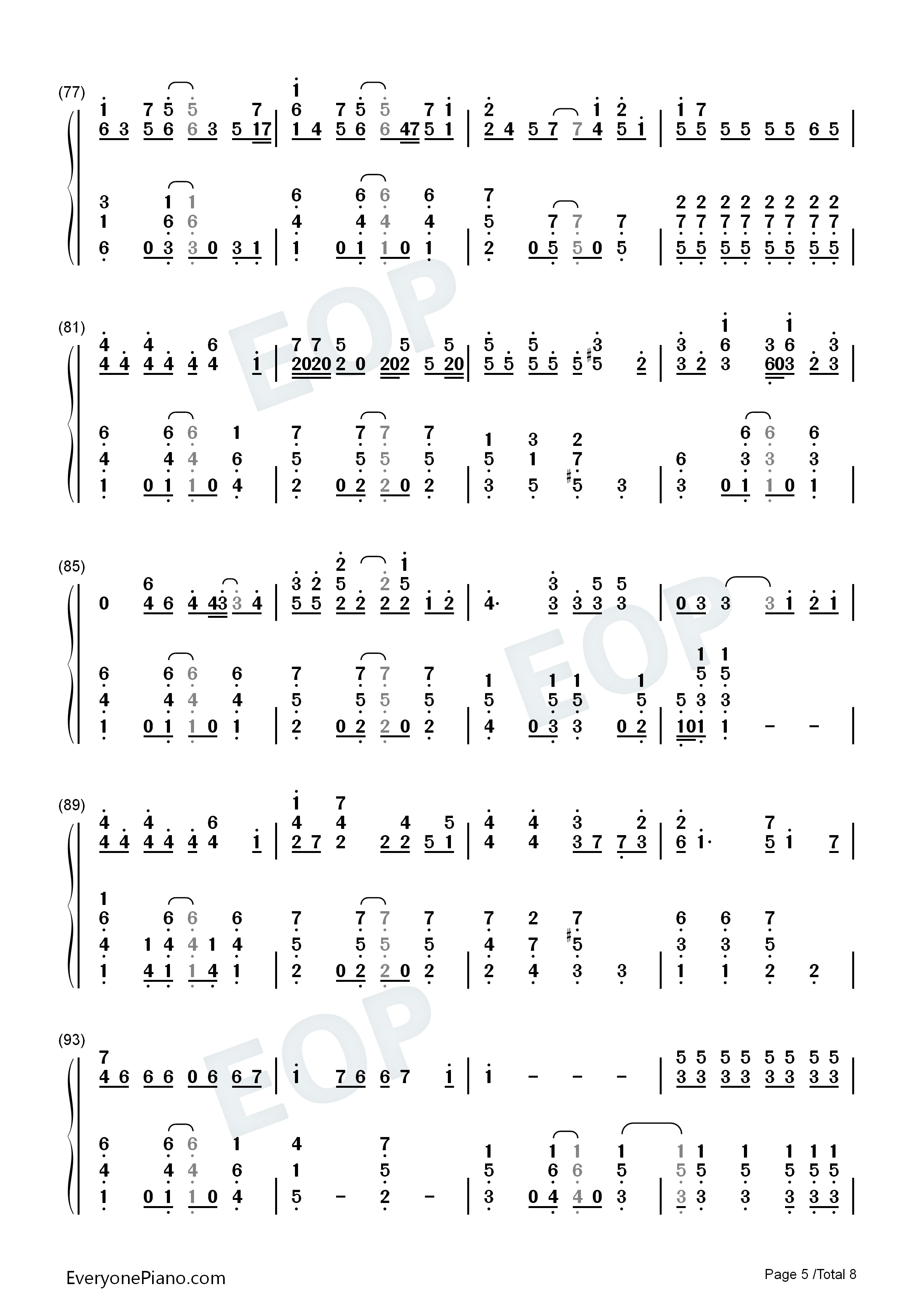 光と影のロマン钢琴简谱_宇德敬子演唱