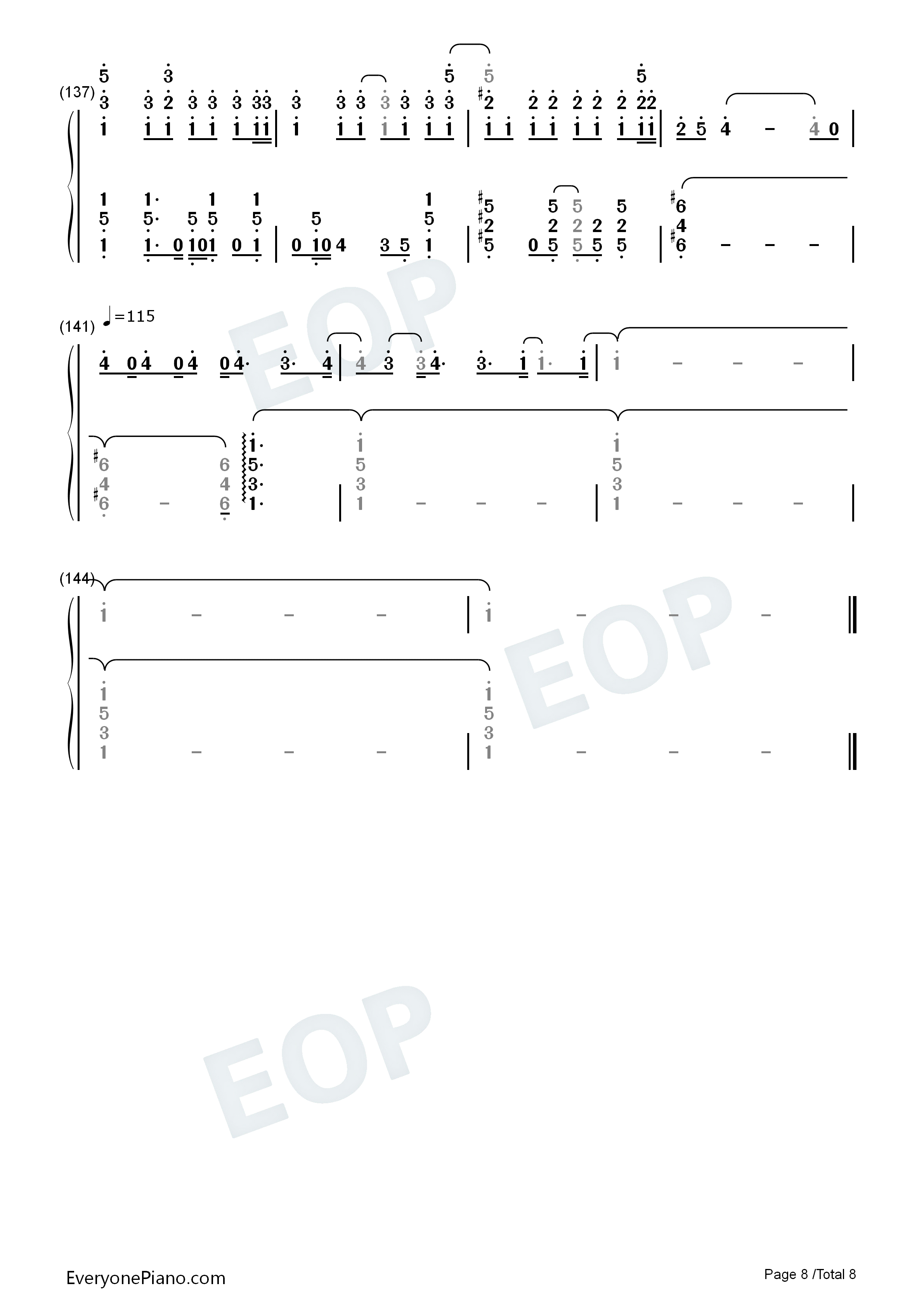 光と影のロマン钢琴简谱_宇德敬子演唱
