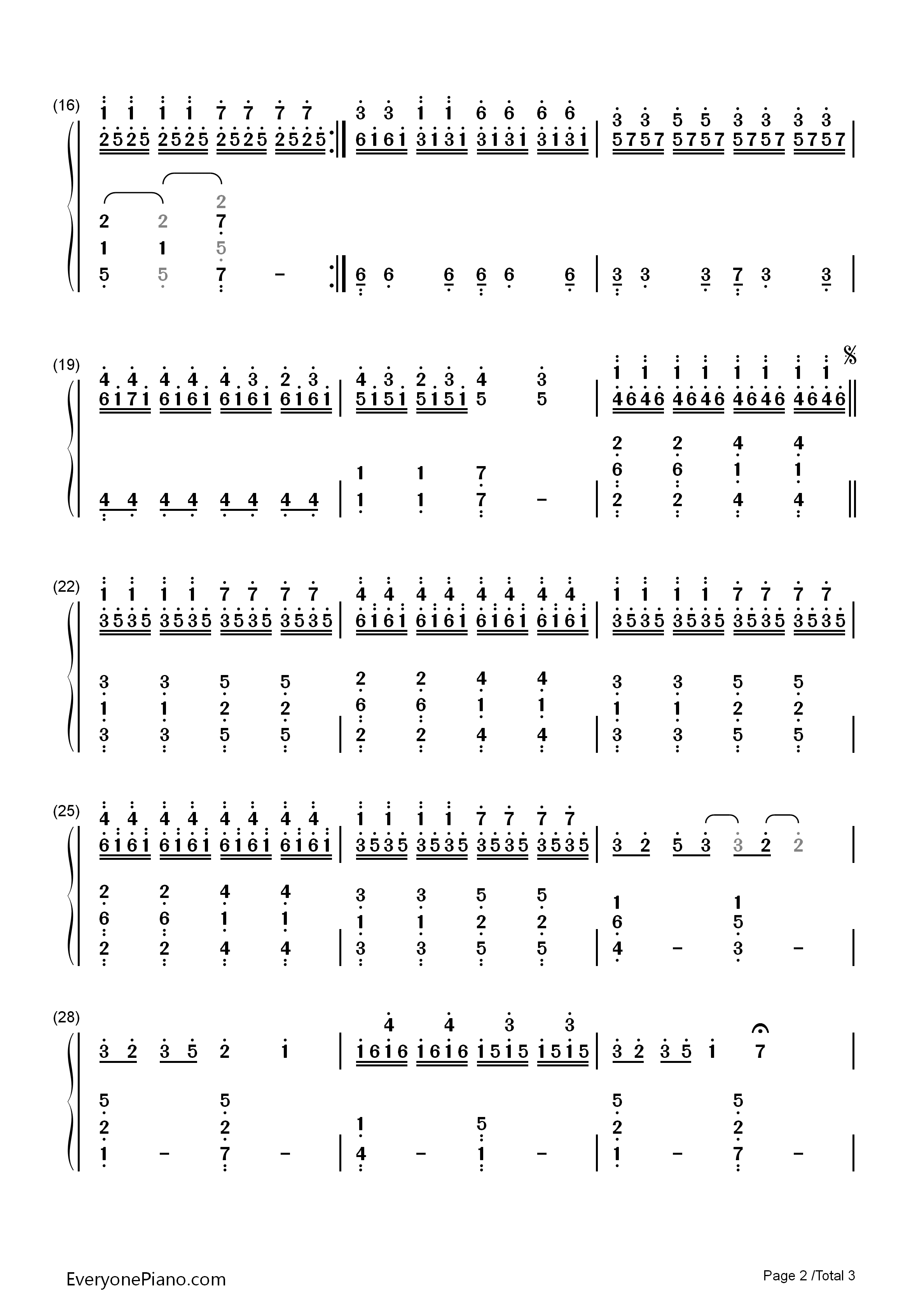 Somewhere_Only_We_Know钢琴简谱_Lily_Allen演唱