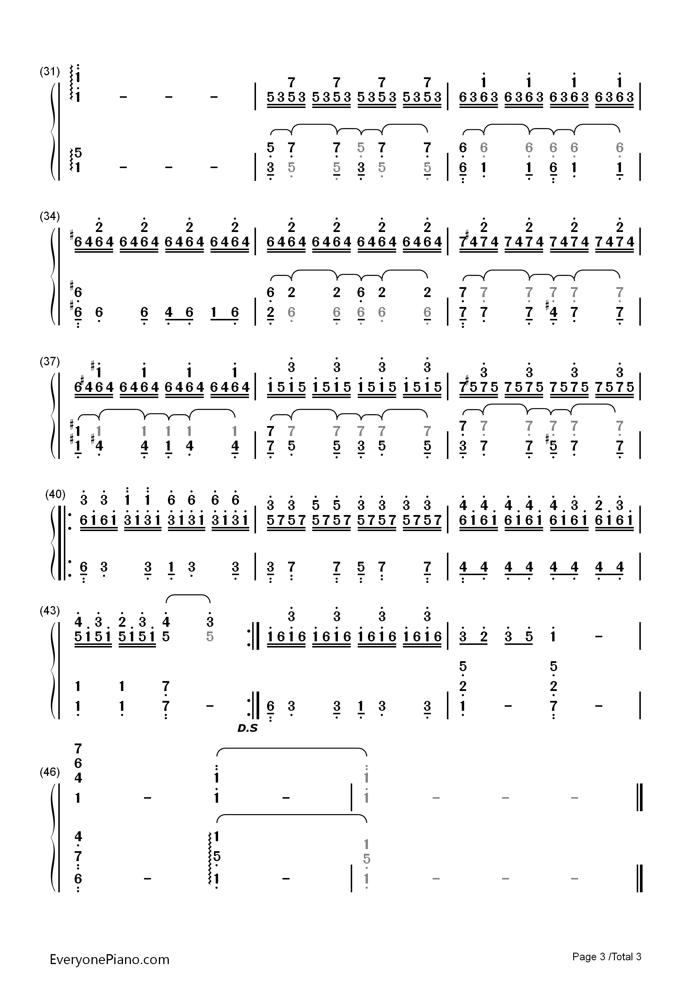 Somewhere_Only_We_Know钢琴简谱_Lily_Allen演唱