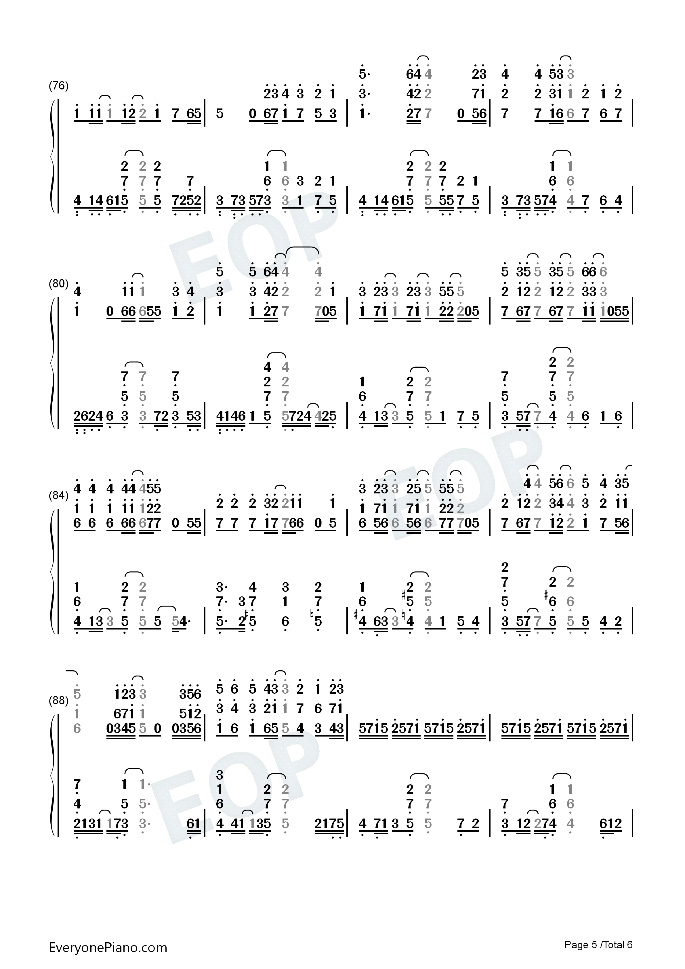 涙のアトが消える頃钢琴简谱_V6演唱