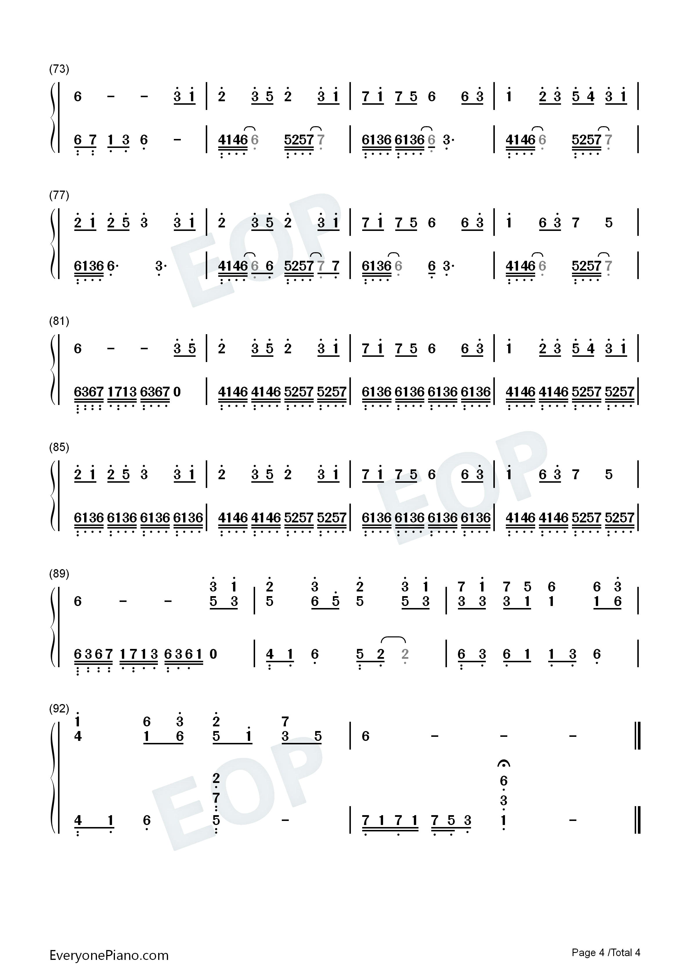 百恋歌钢琴简谱_高杉さと美演唱