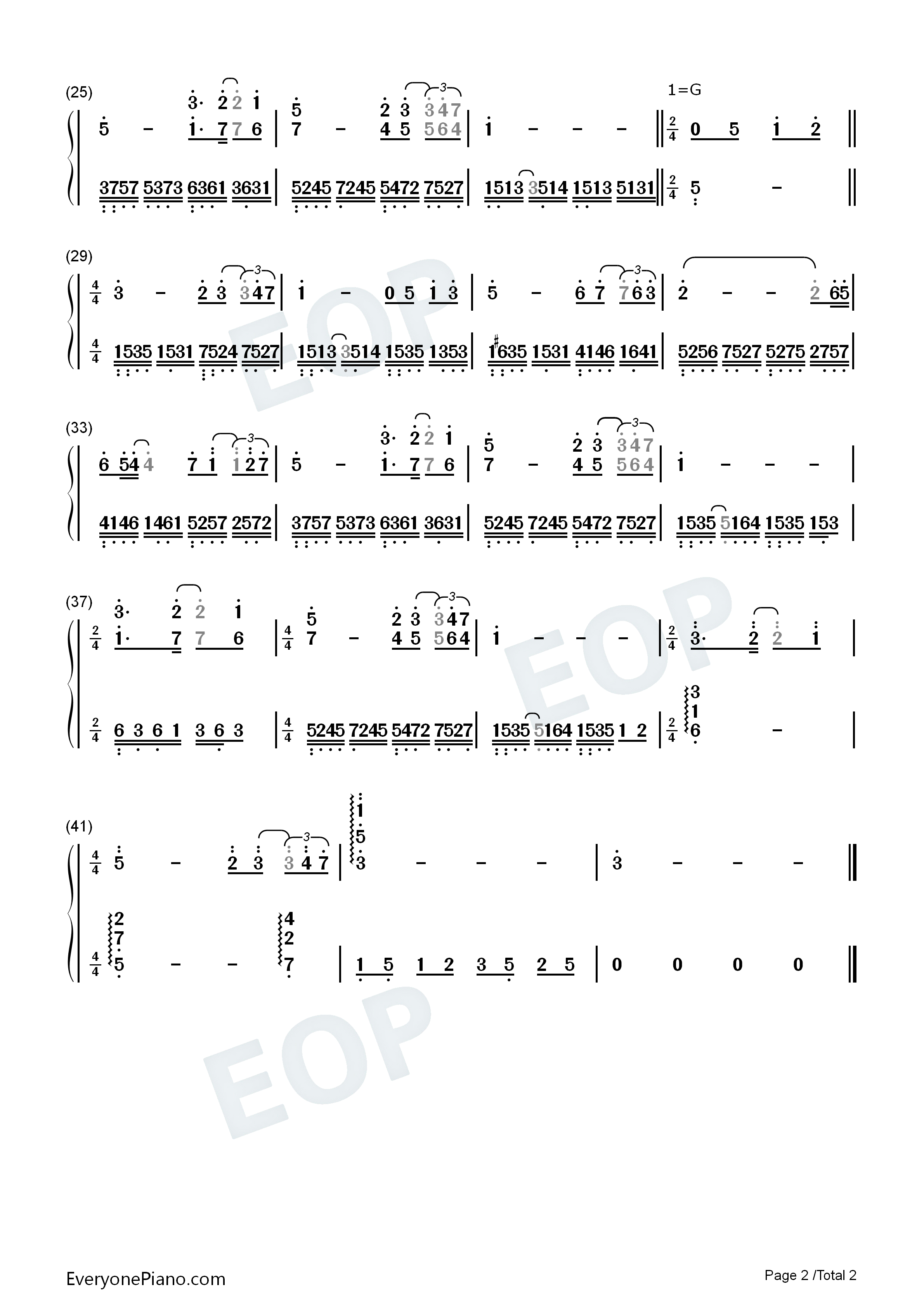 When_a_Child_is_Born钢琴简谱_Johnny_Mathis演唱