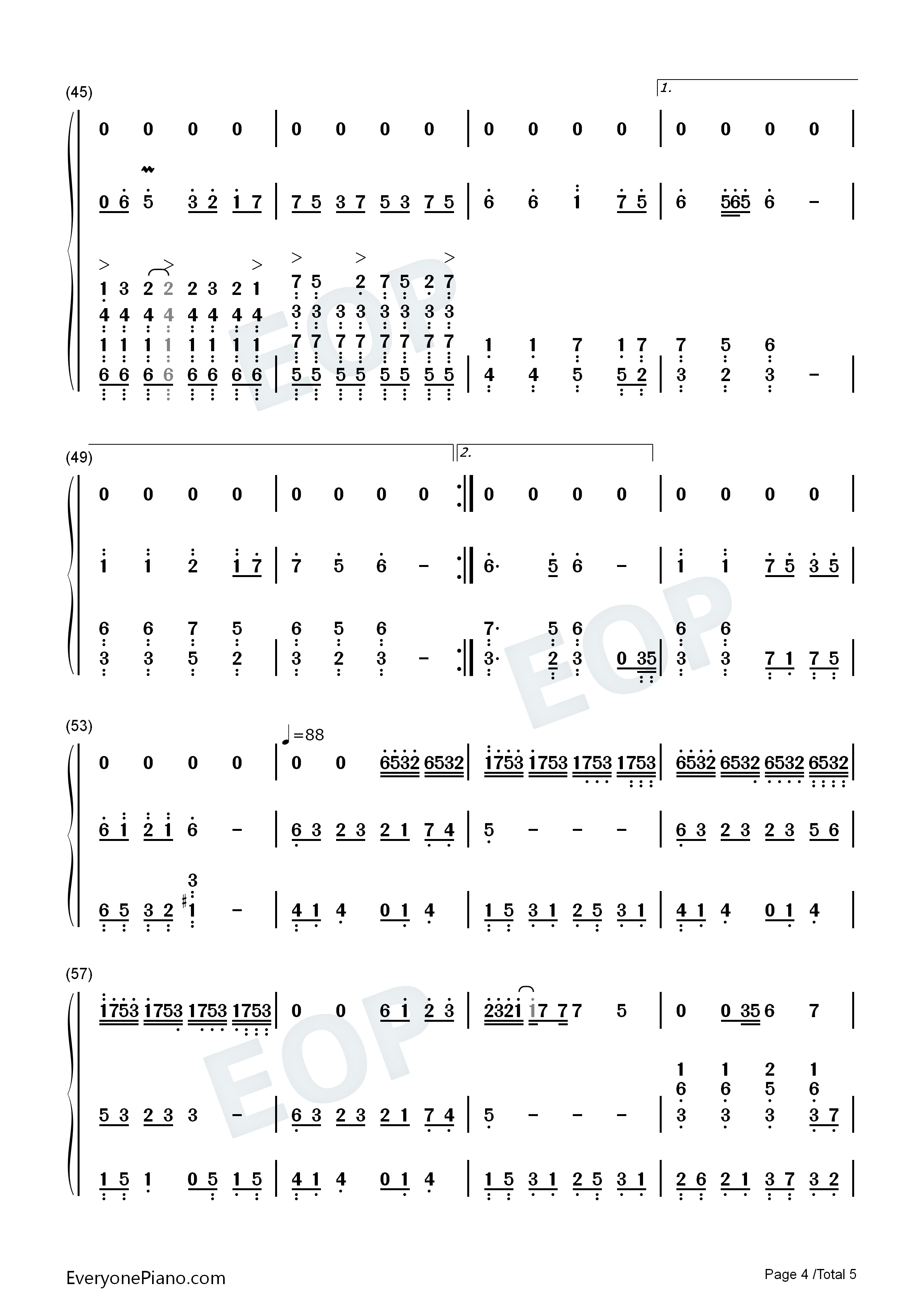 Bluebird_Story钢琴简谱_DJ_Okawari演唱