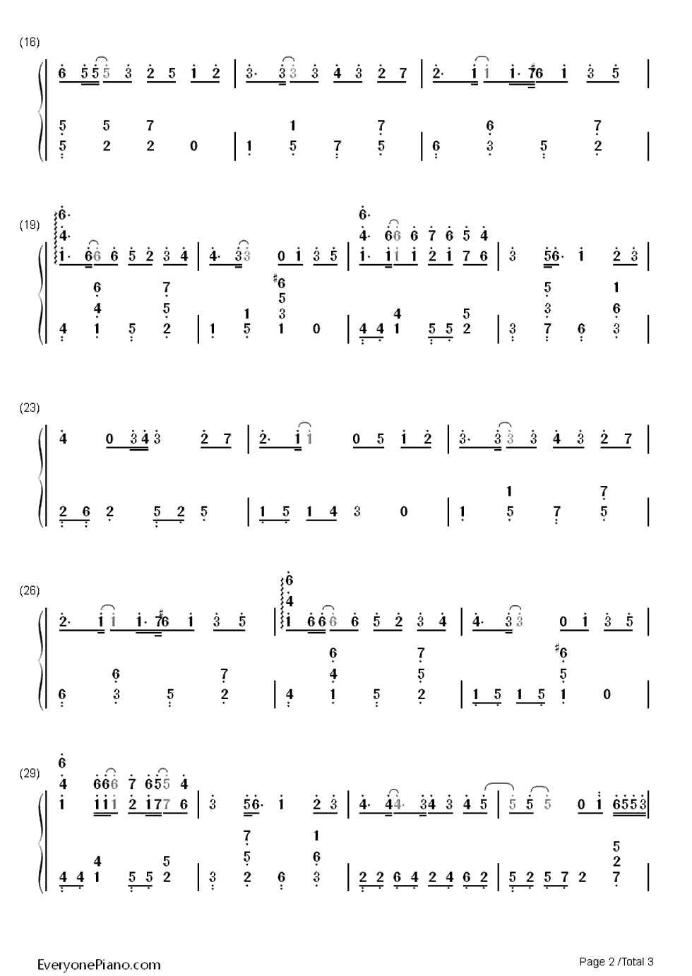 依然爱你钢琴简谱_王力宏演唱