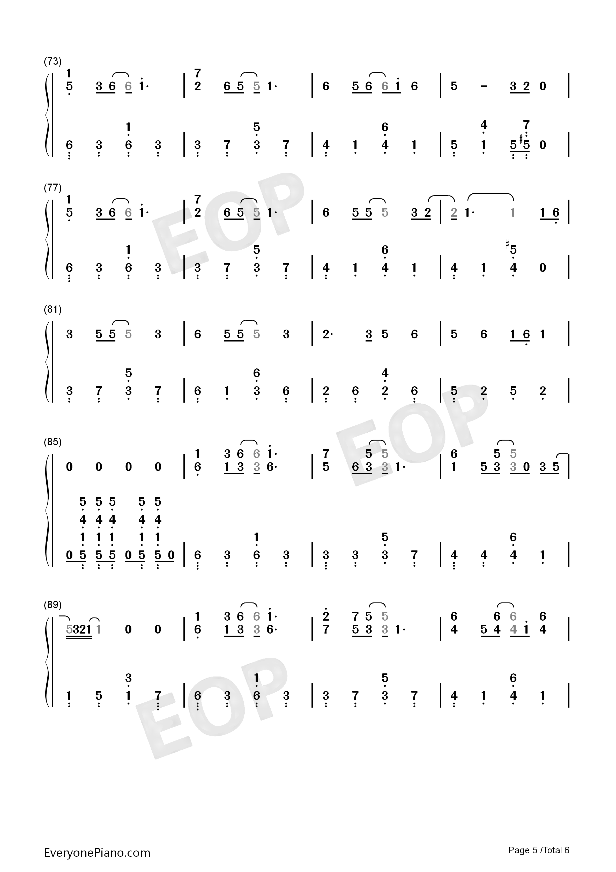 心跳_钢琴简谱_王力宏演唱