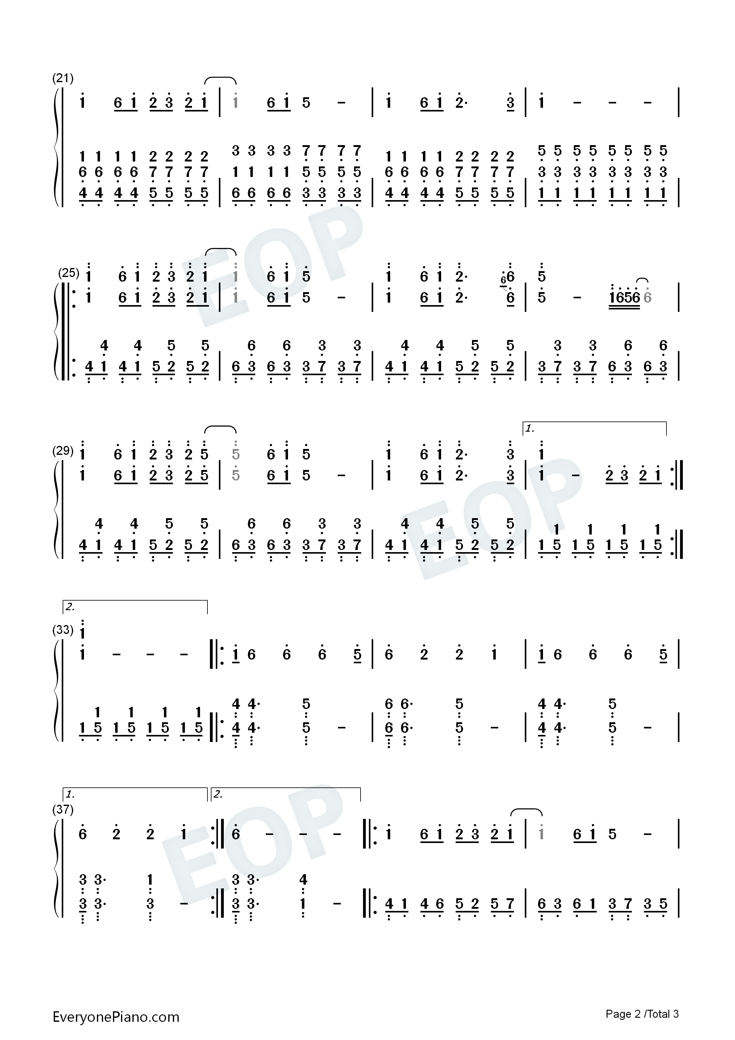 Dear_Boy钢琴简谱_Avicii演唱