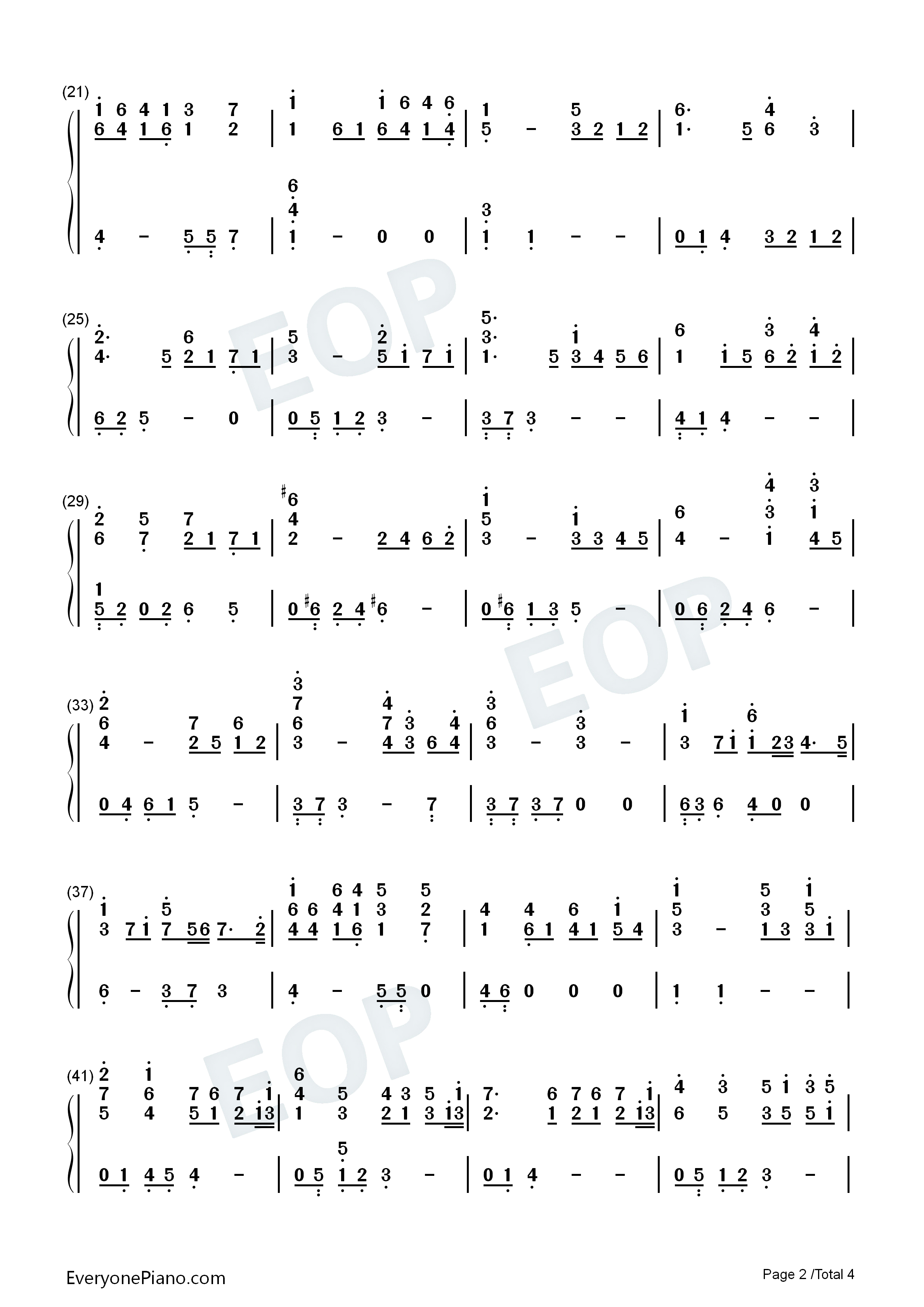 The_Prayer钢琴简谱_Celine_Dion__Andrea_Bocelli演唱