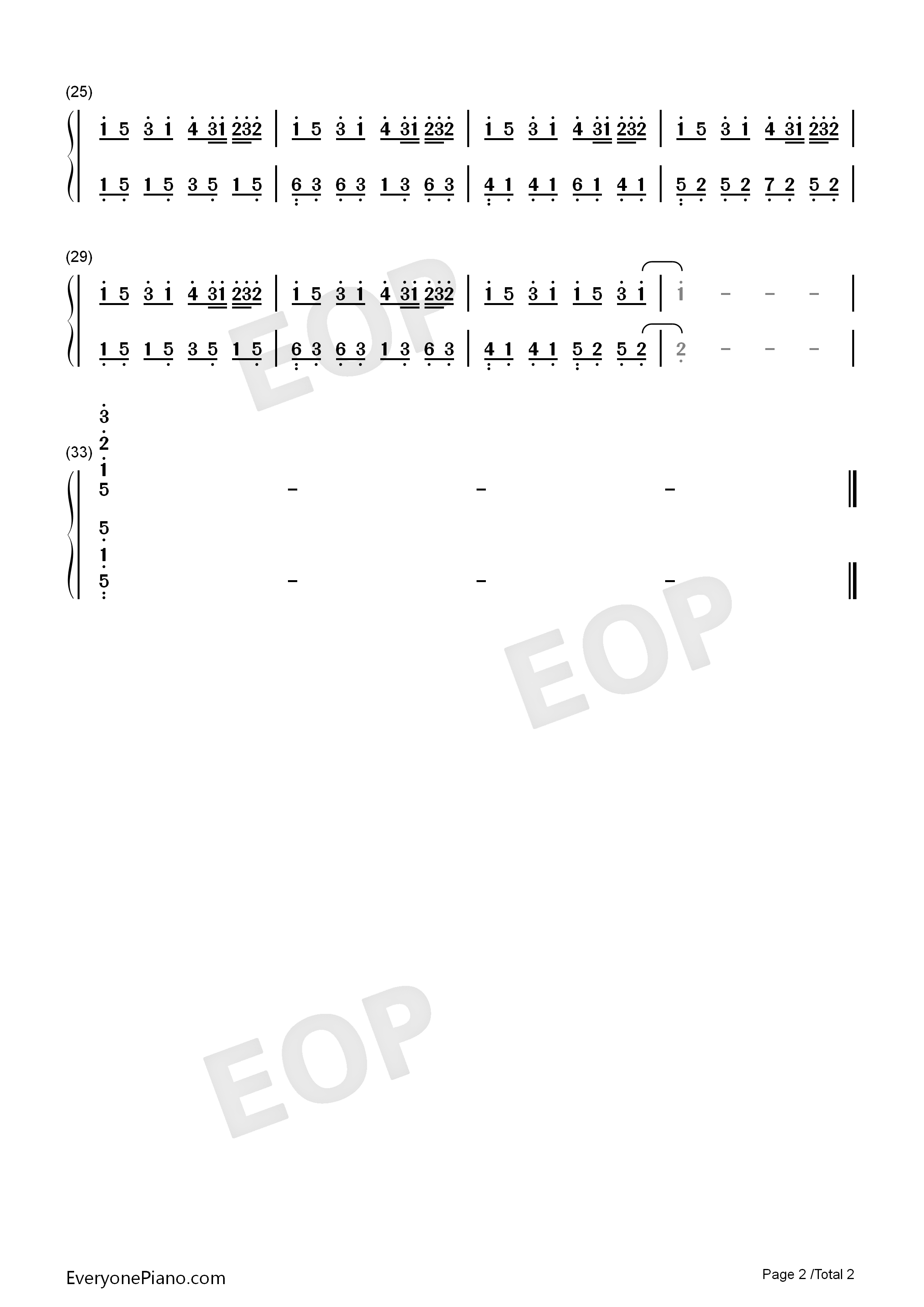 龙卷风_钢琴简谱_周杰伦演唱
