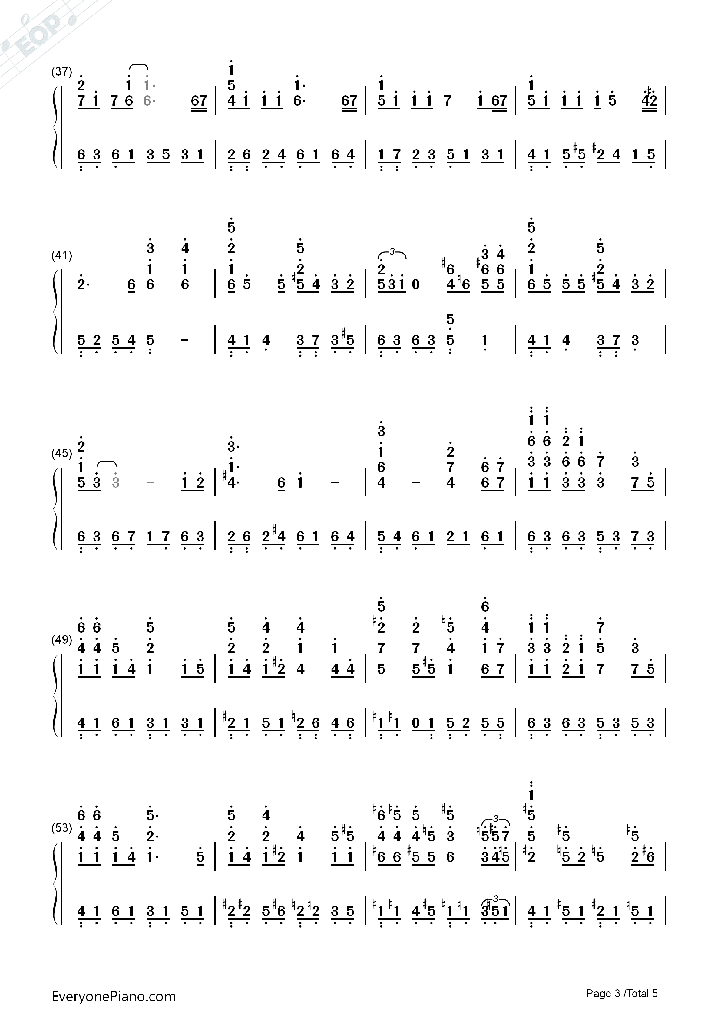 いのちの名前钢琴简谱_久石让_宫崎骏演唱