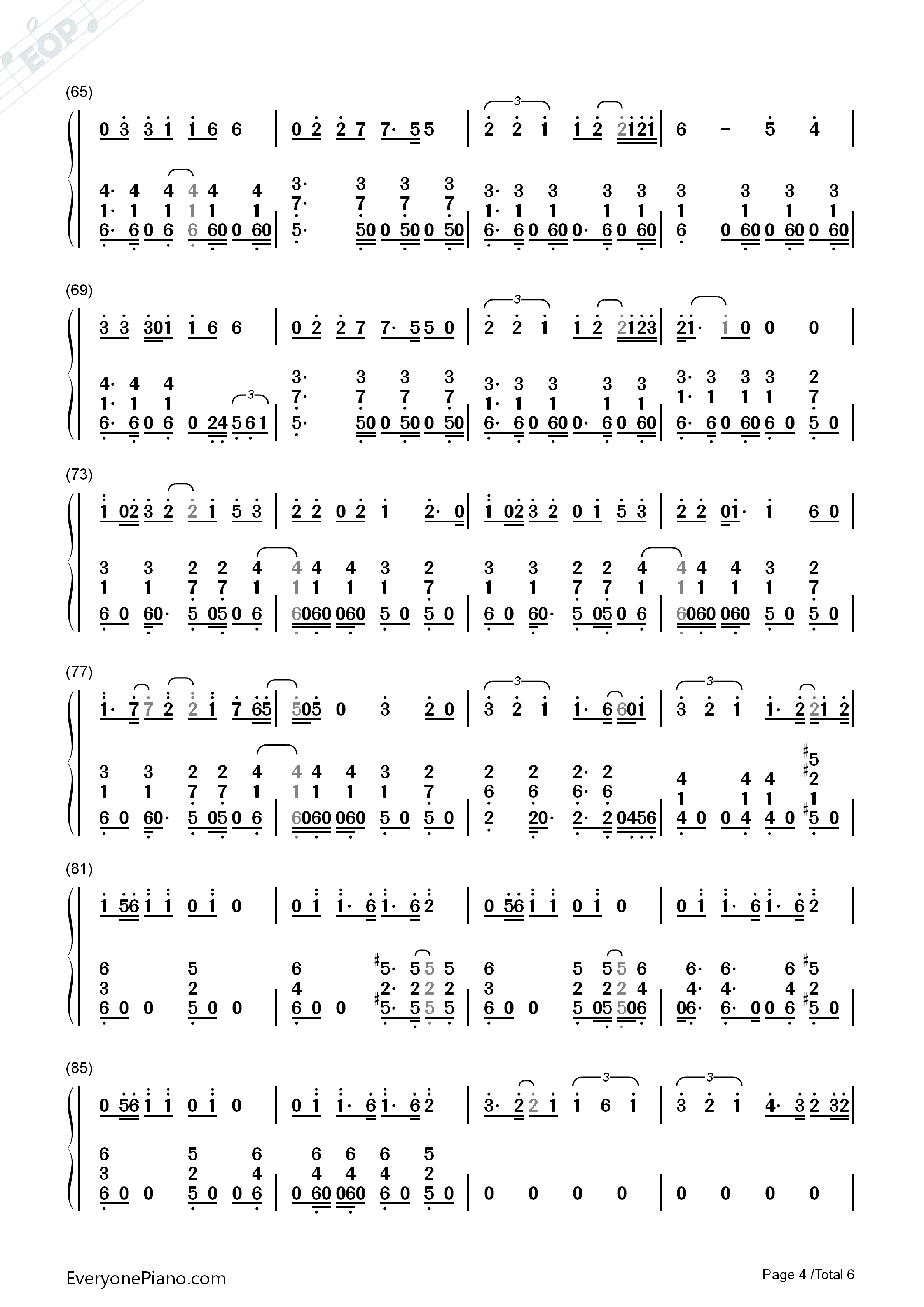 Rather_Be钢琴简谱_Clean_Bandit/Jess_Glynne演唱