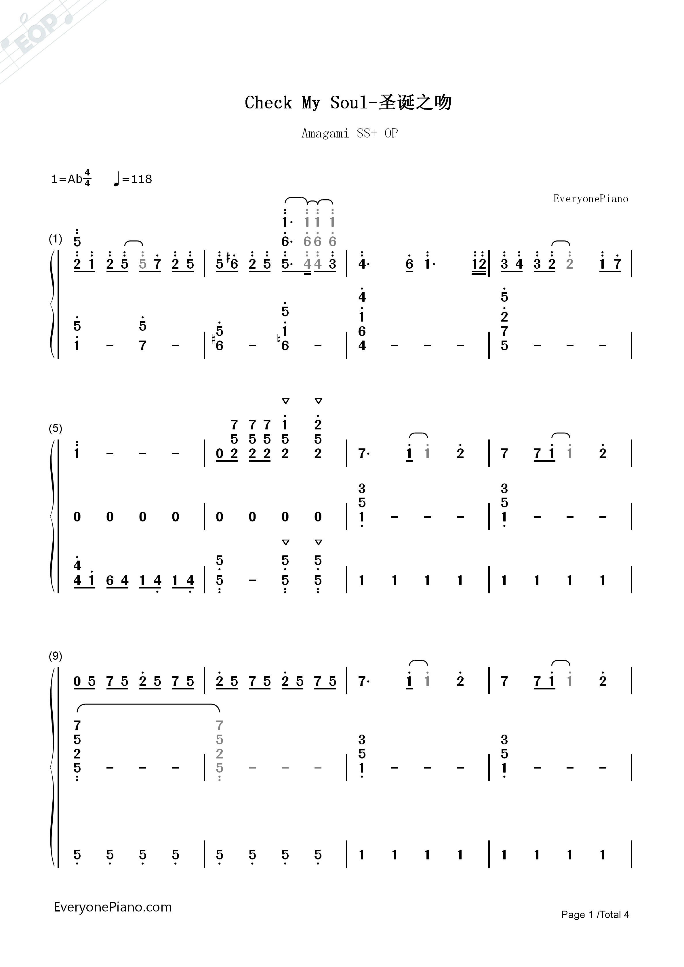Check_My_Soul钢琴简谱_Azusa演唱
