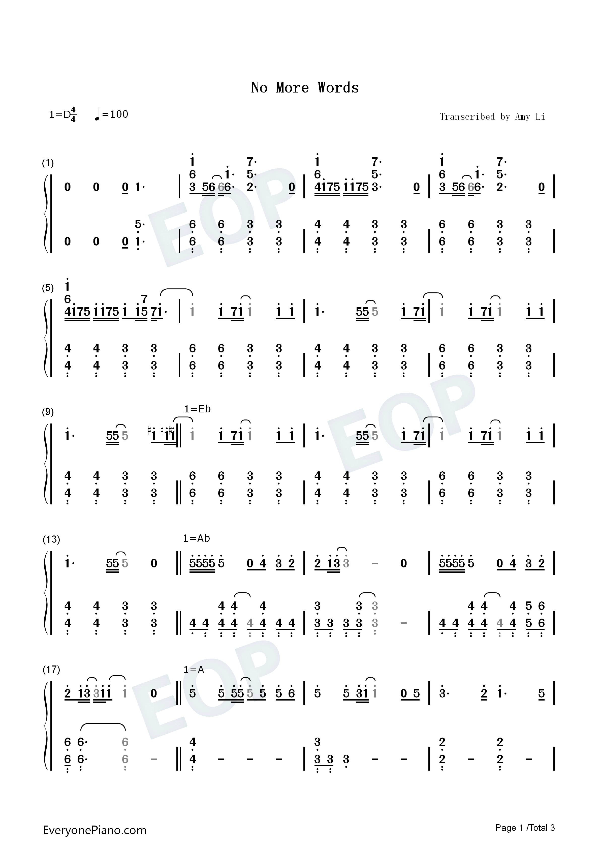 no_more_words钢琴简谱_滨崎步演唱