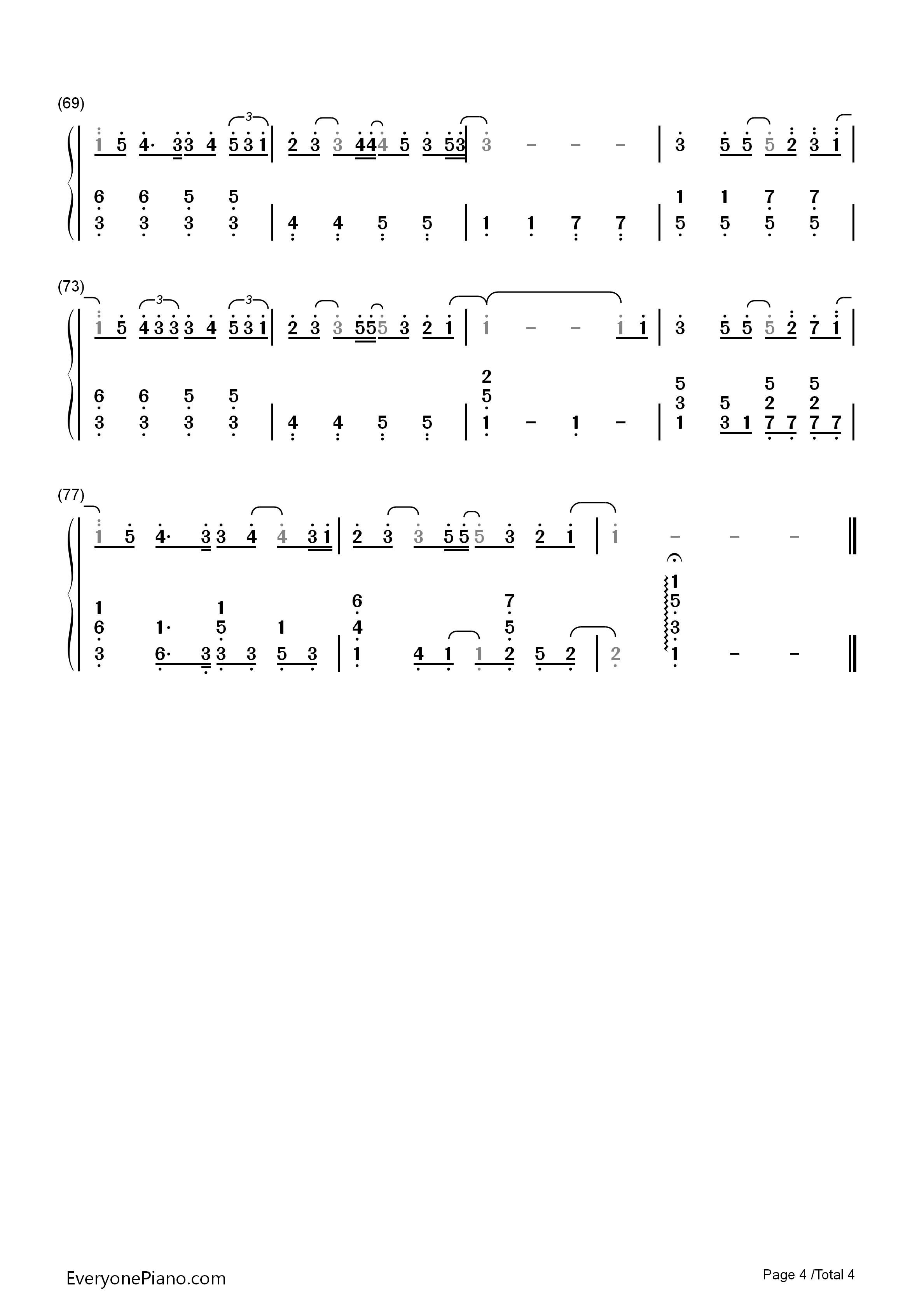 to_Mother钢琴简谱_YUI演唱