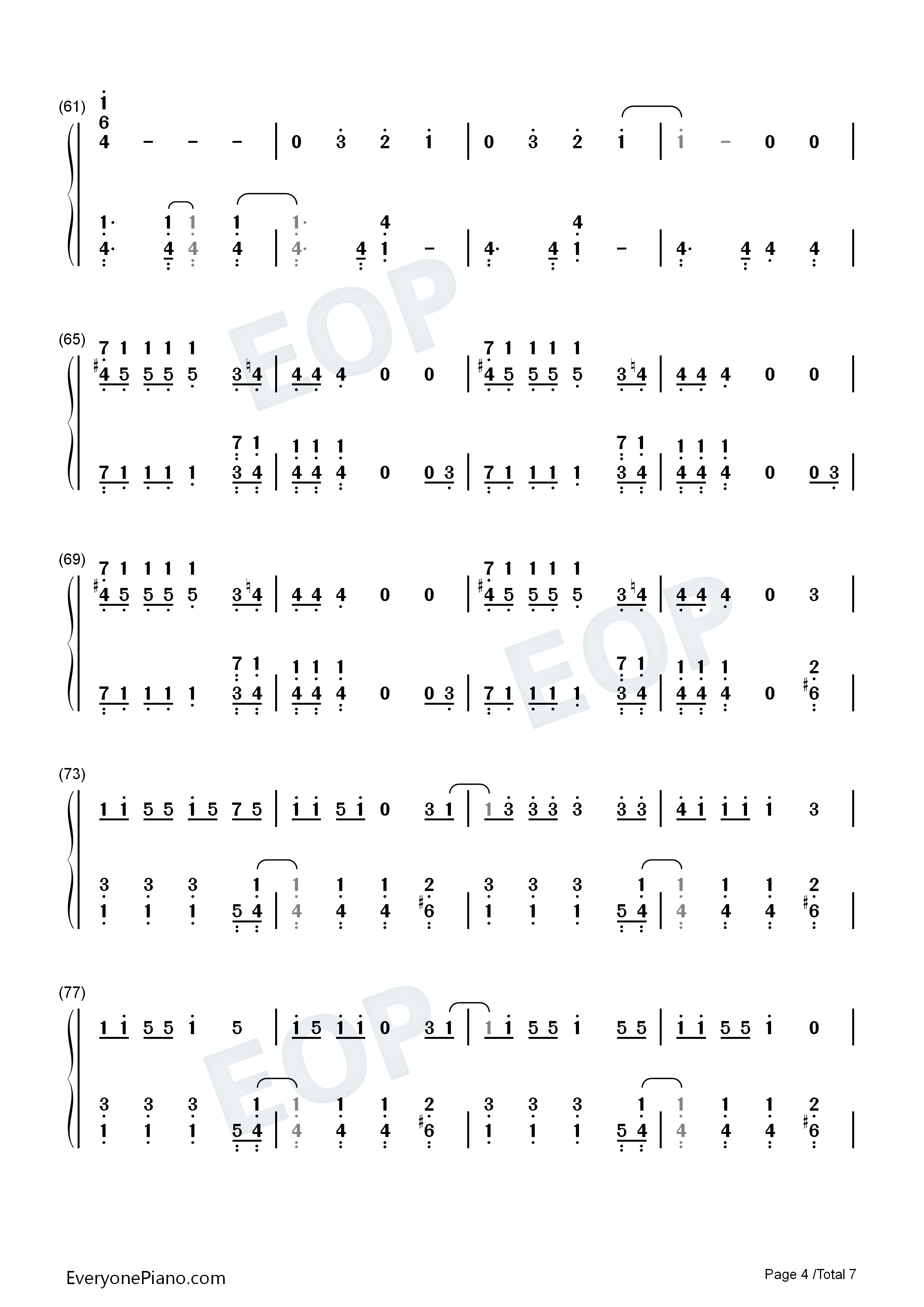 サクラ咲ケ钢琴简谱_岚演唱