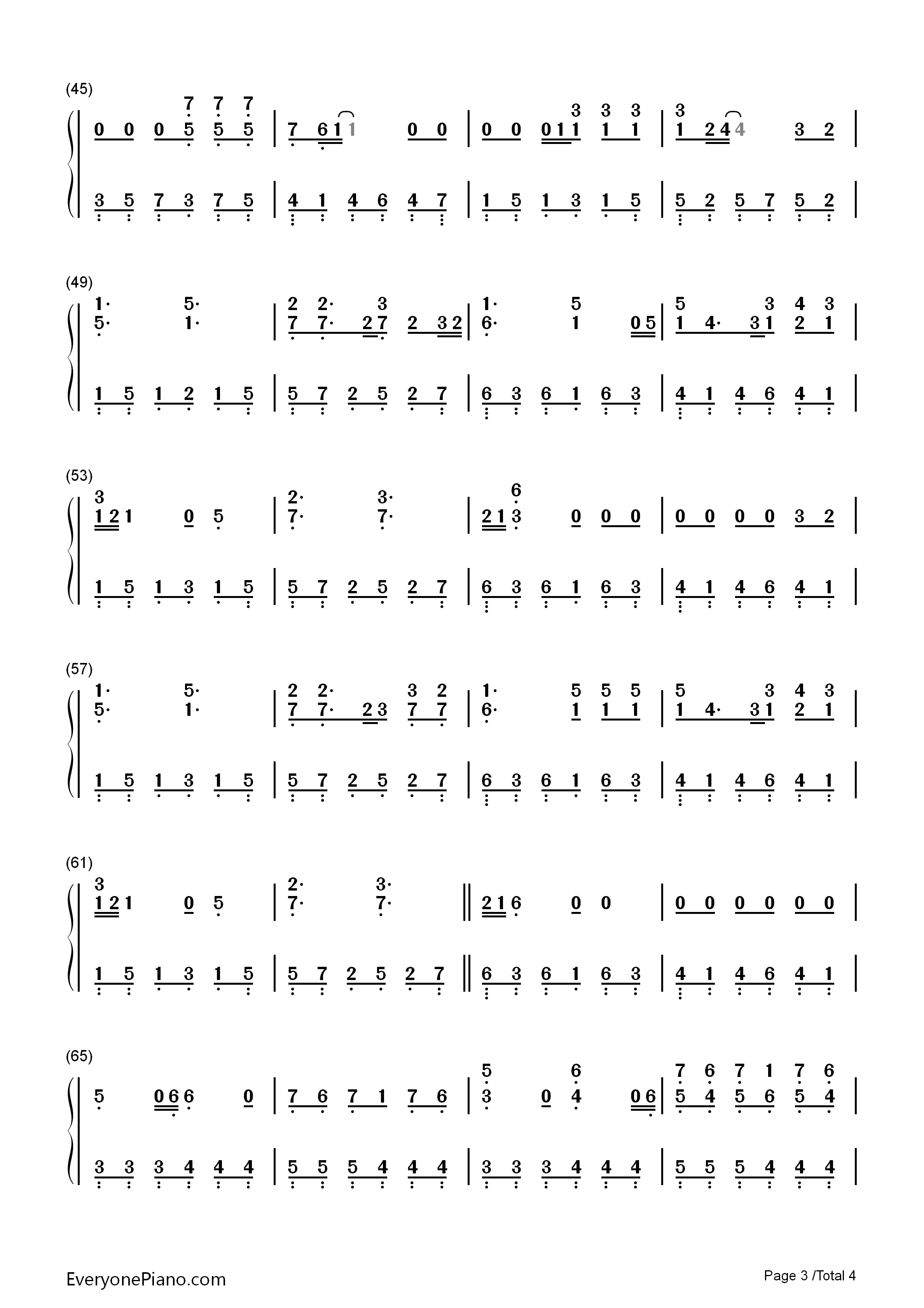 When_I_Look_at_You钢琴简谱_Miley_Cyrus演唱