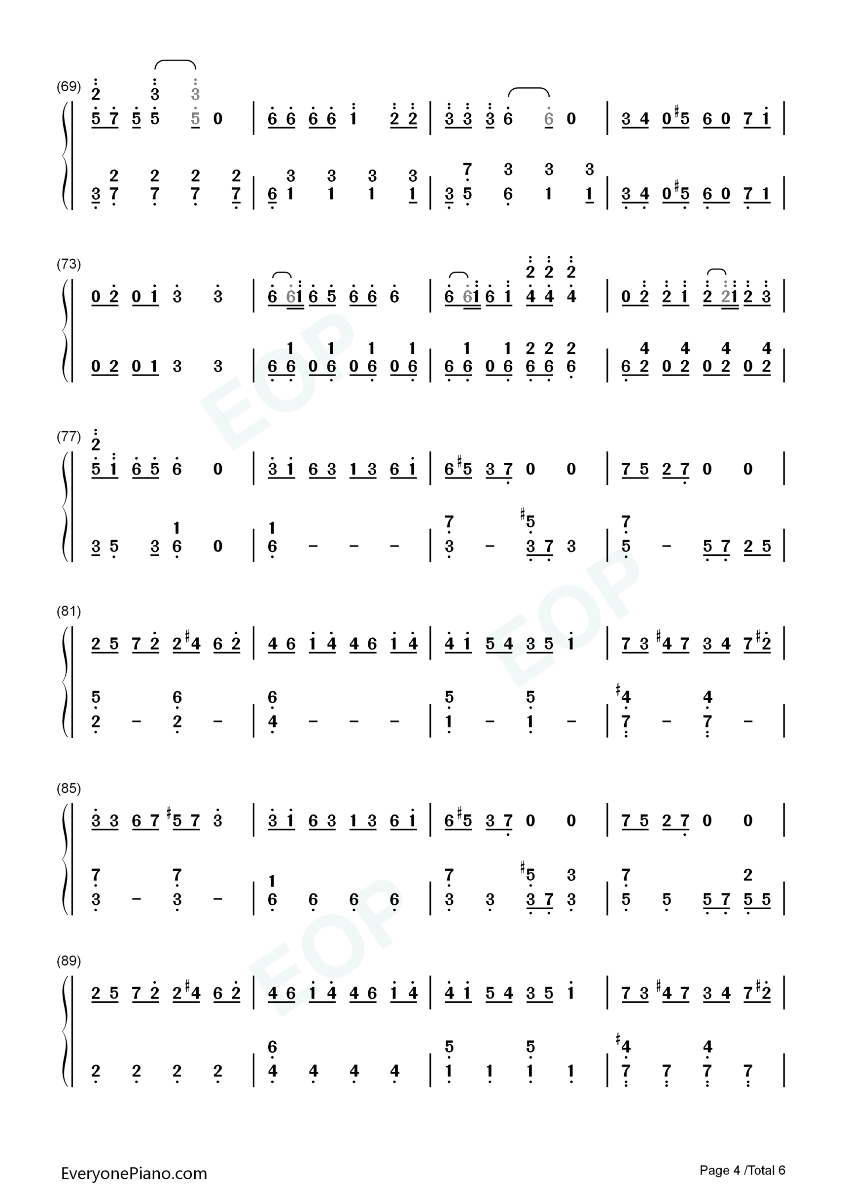 みてみて☆こっちっち钢琴简谱_桃色幸运草Z演唱