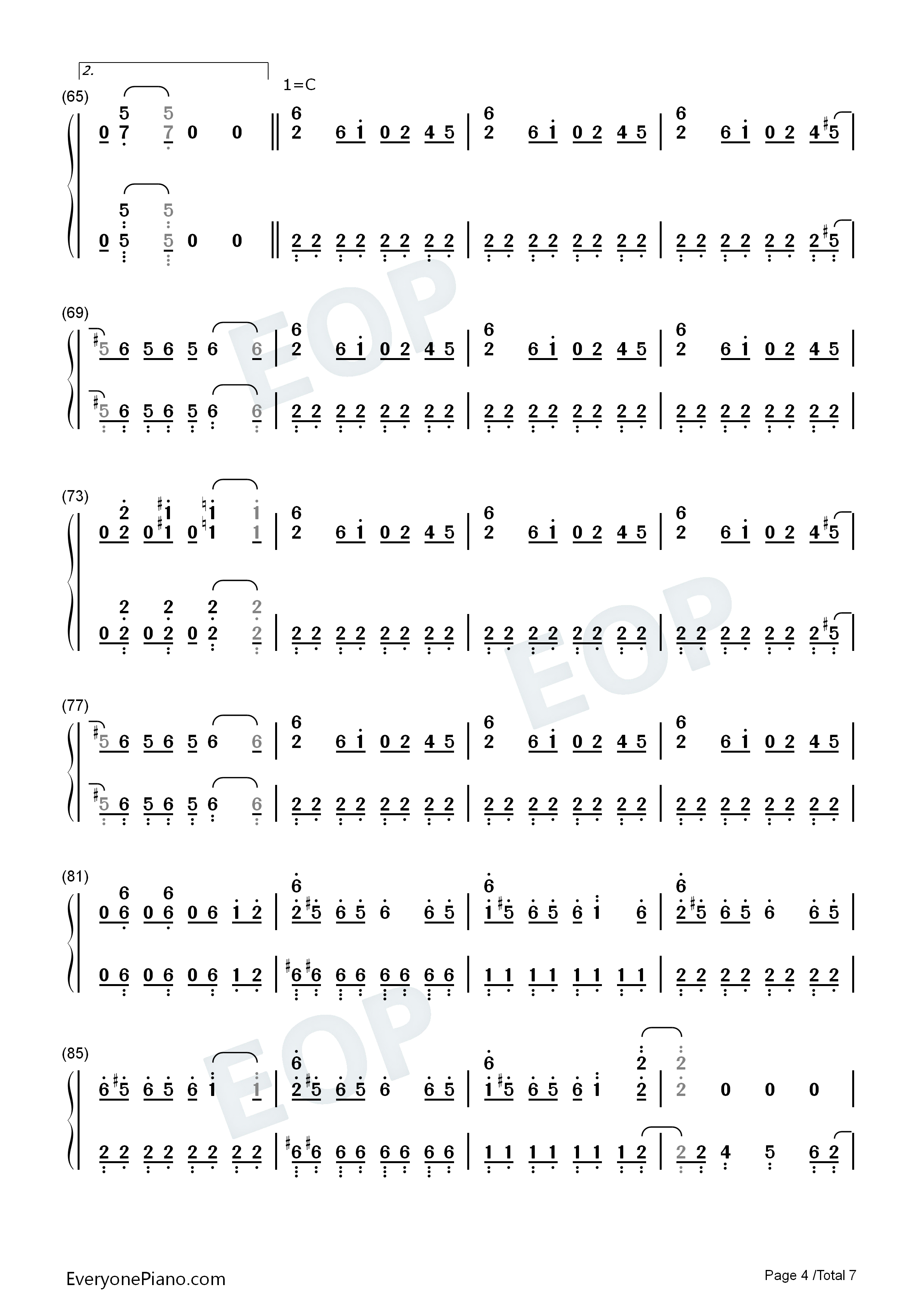 Chai_Maxx钢琴简谱_桃色幸运草Z演唱