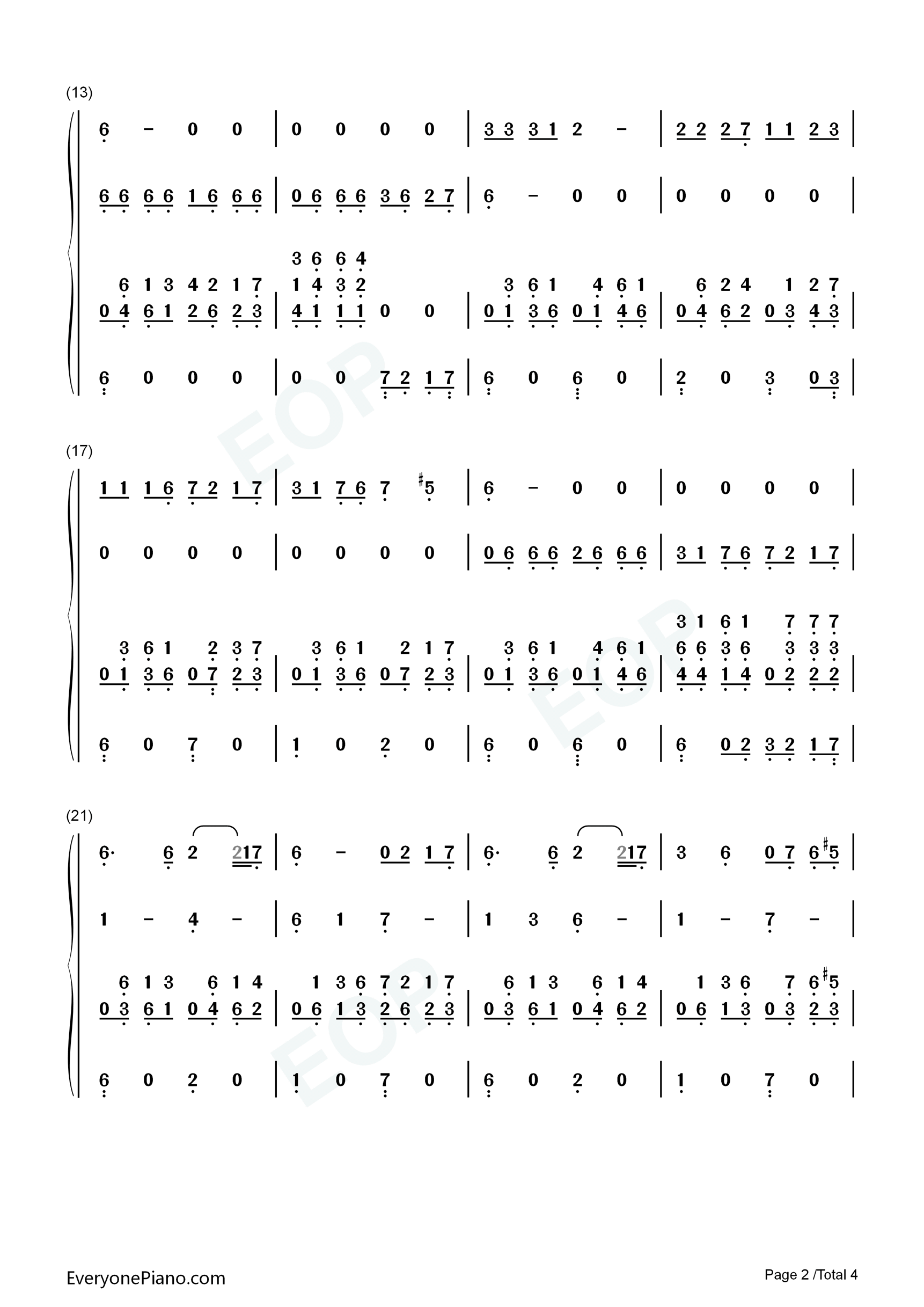 Vois_Sur_Ton_Chemin钢琴简谱_Bruno_Coulais_&_Christophe_Barratier演唱