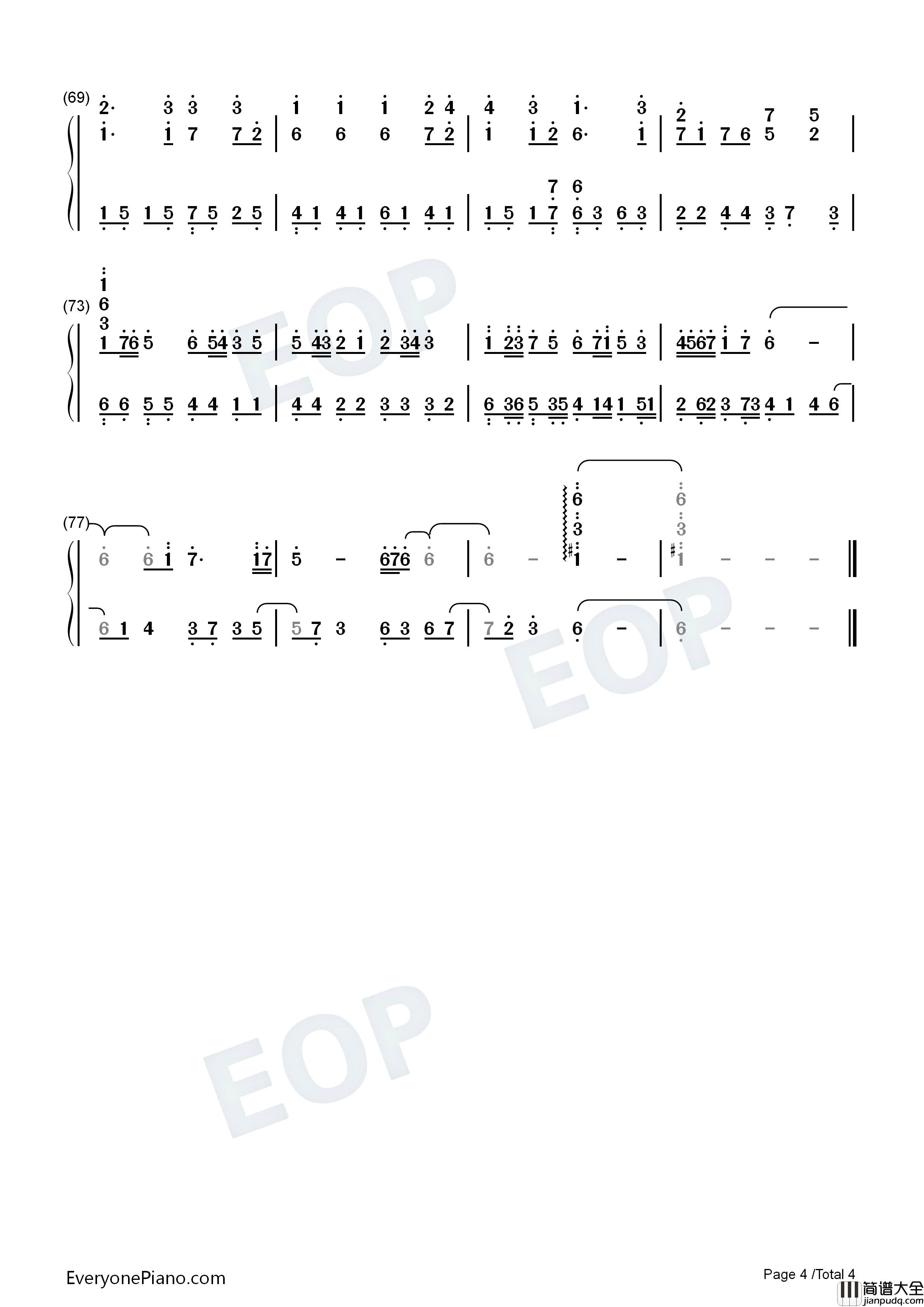 光の旋律钢琴简谱_Kalafina演唱