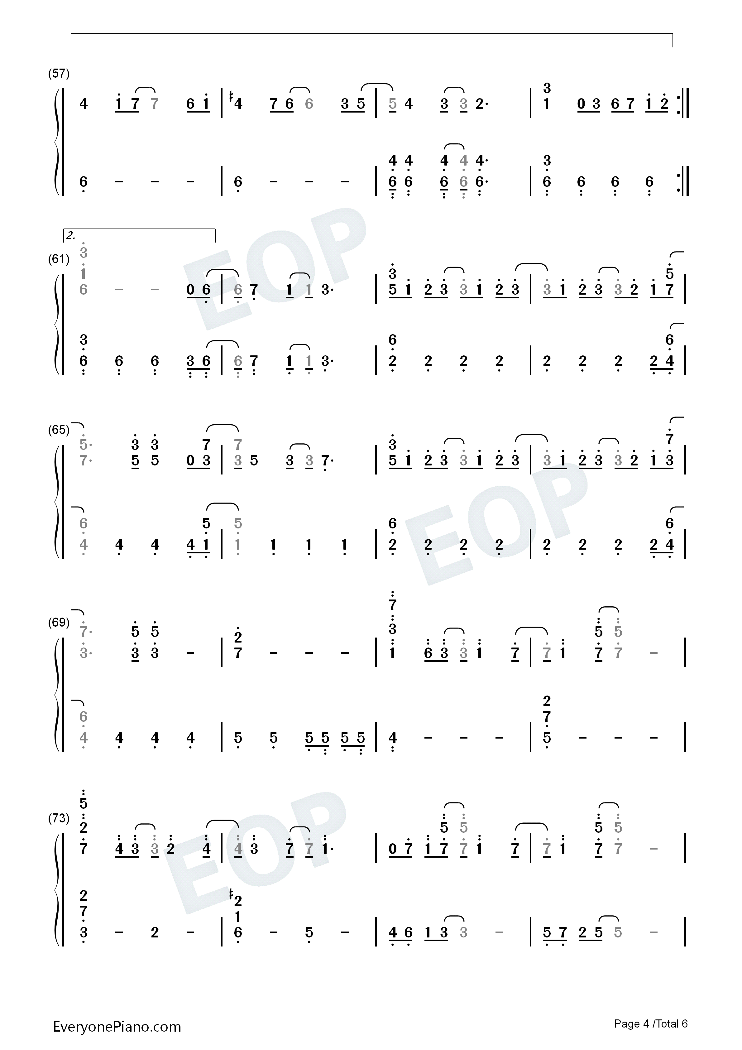 Lotus钢琴简谱_岚演唱