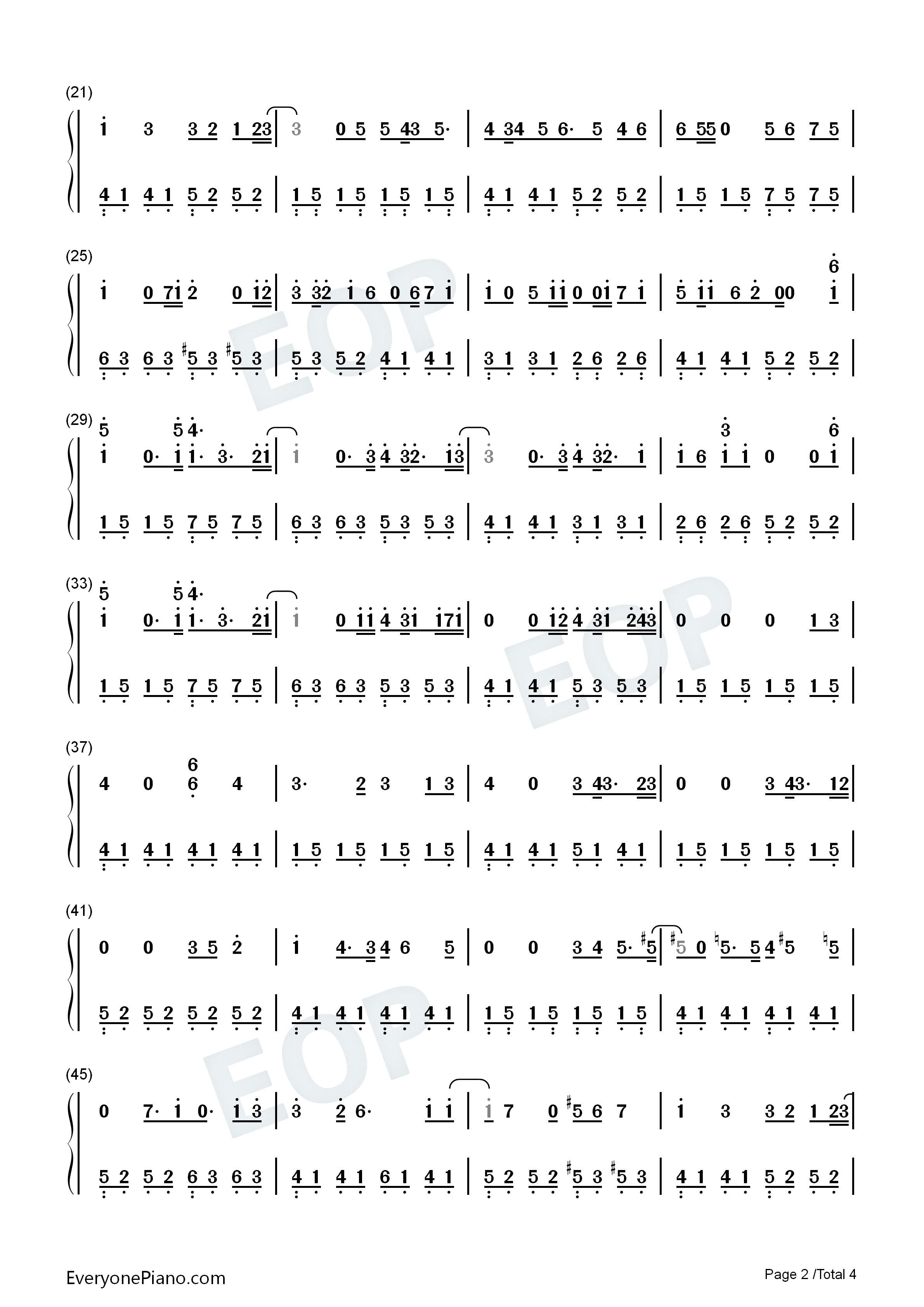 Hello_Goodbye&Hello钢琴简谱_熊木杏里演唱