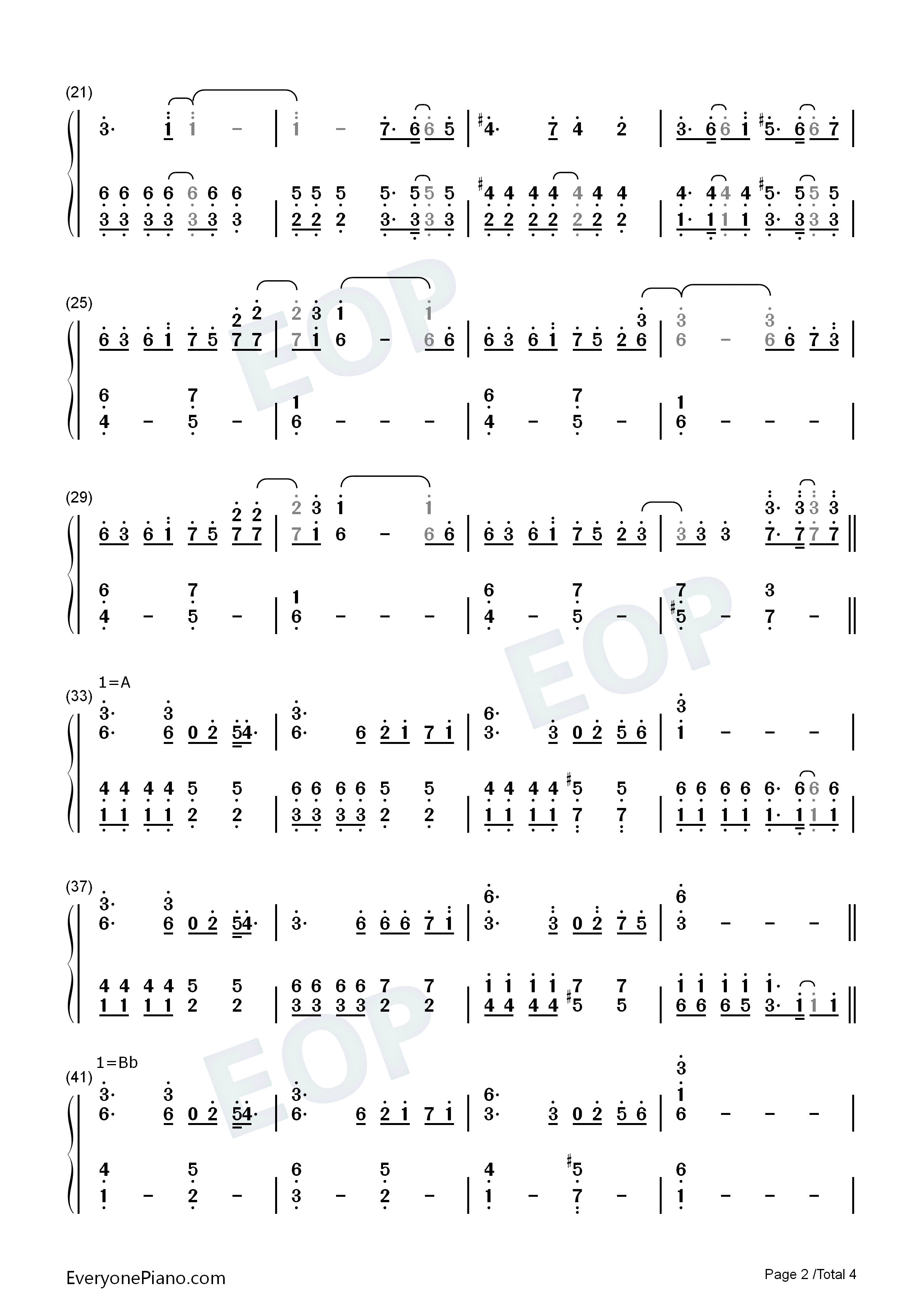 二色莲花蝶～Red_and_White钢琴简谱_ZUN演唱