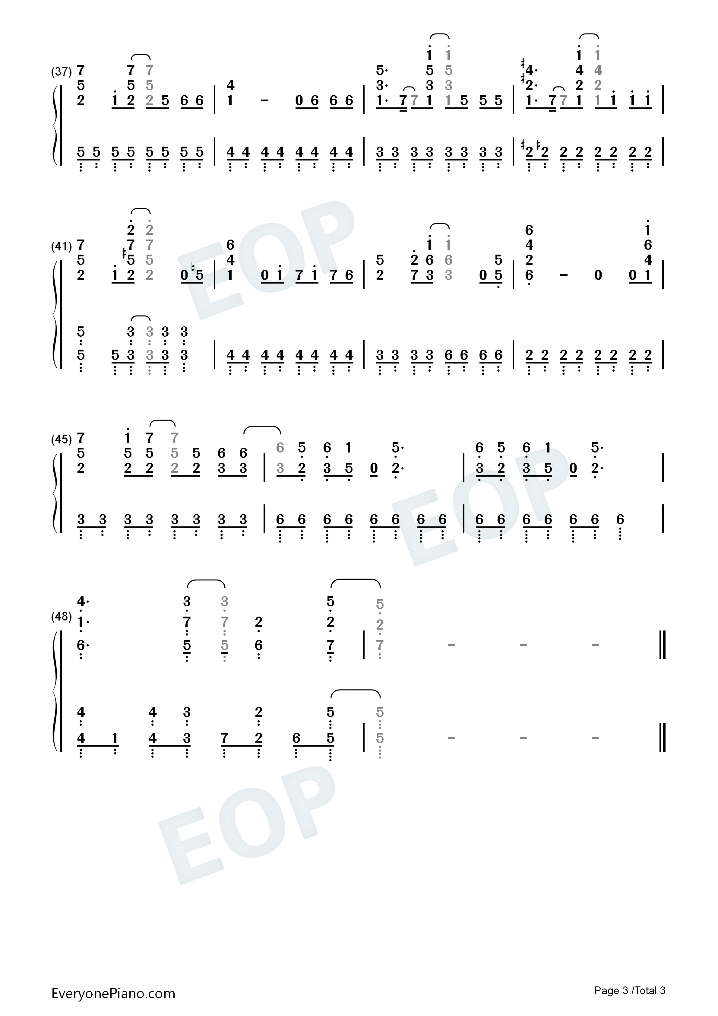 NEVER_END钢琴简谱_安室奈美惠演唱