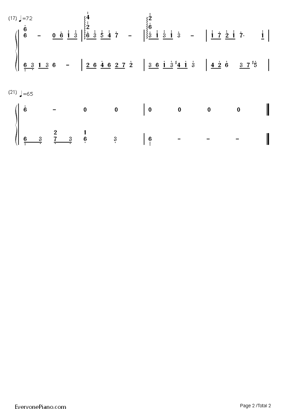 小雨立可白（之二）钢琴简谱_周杰伦演唱