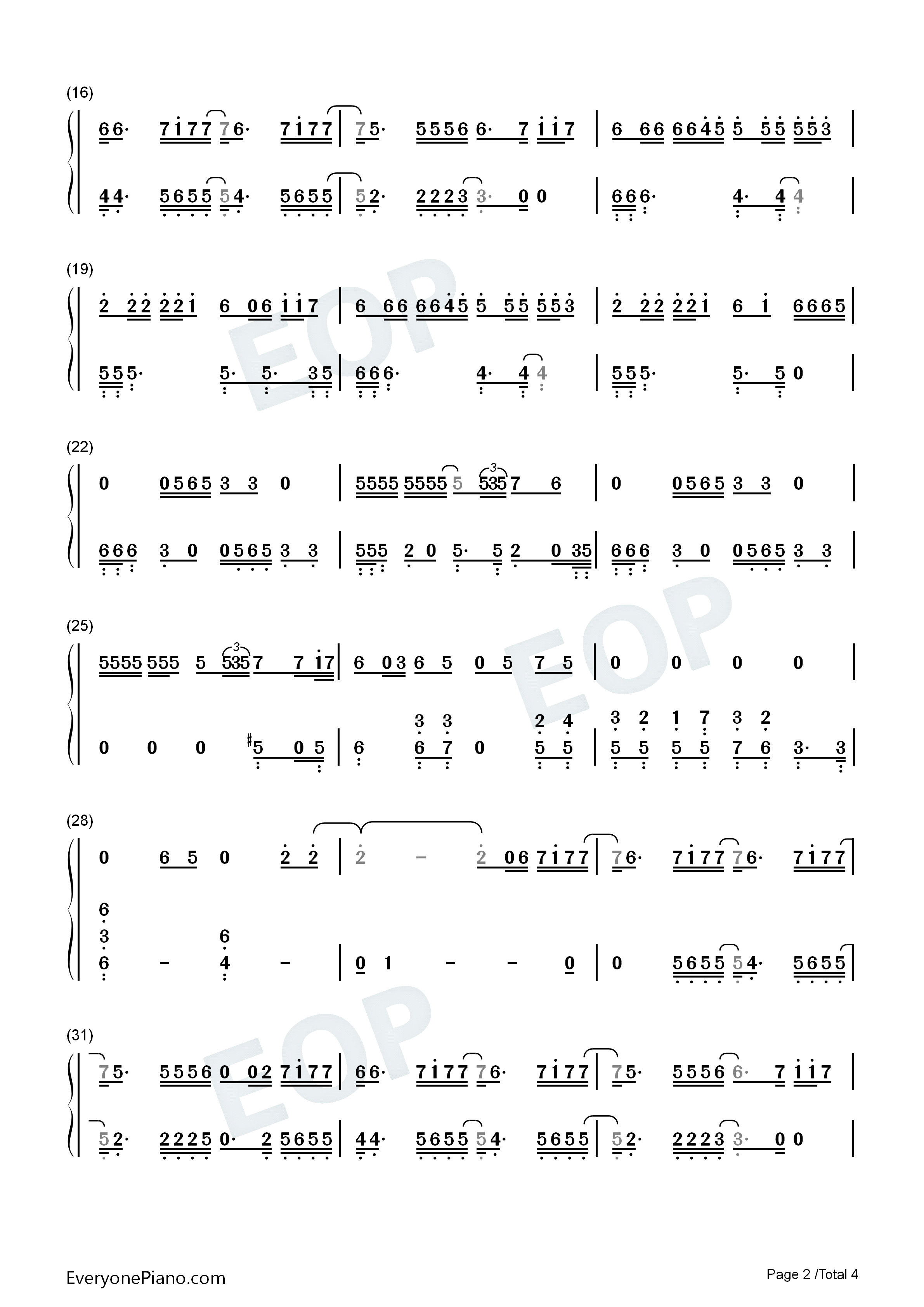 As_Long_as_You_Love_Me钢琴简谱_Justin_Bieber演唱