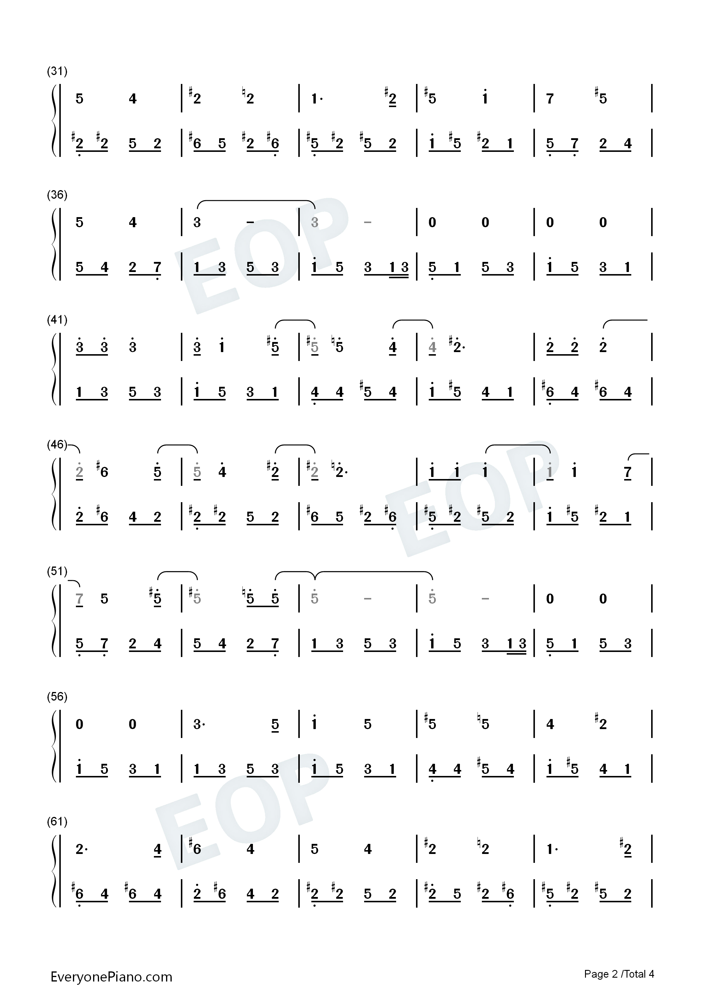 Unintended钢琴简谱_Muse演唱