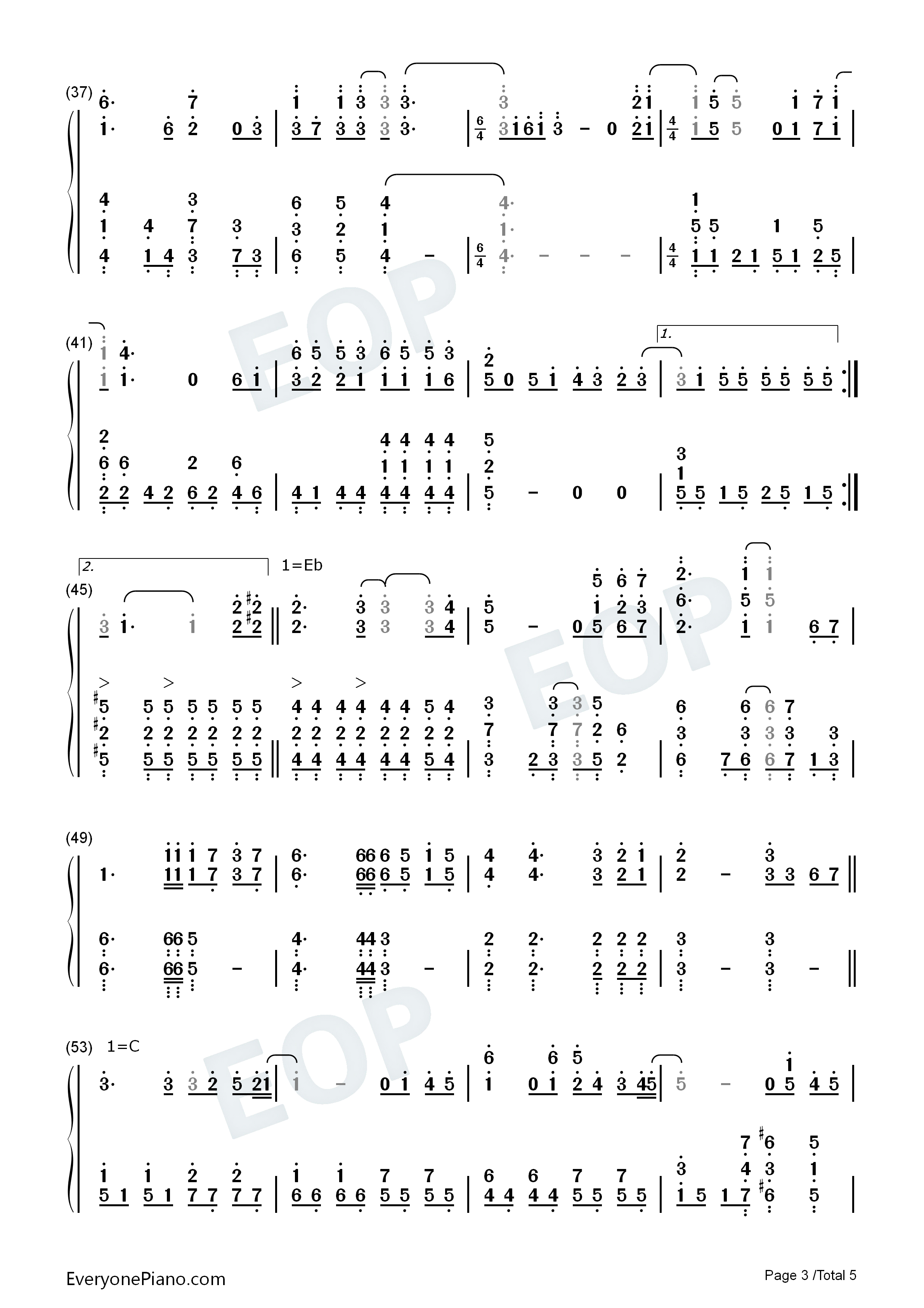 泣きながら微笑んで钢琴简谱_AKB48_Team_K演唱