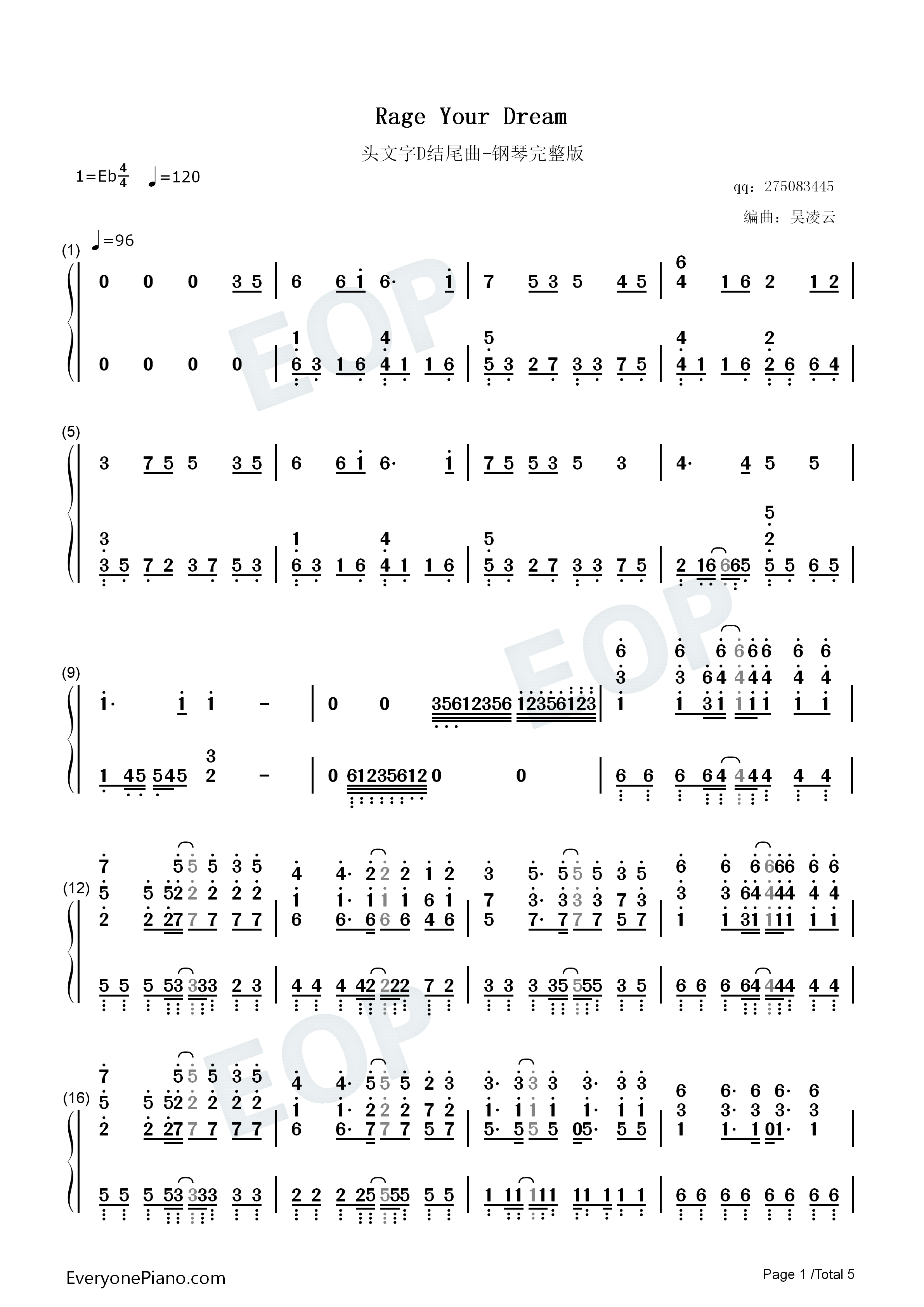 Rage_your_dream钢琴简谱_M.O.V.E演唱