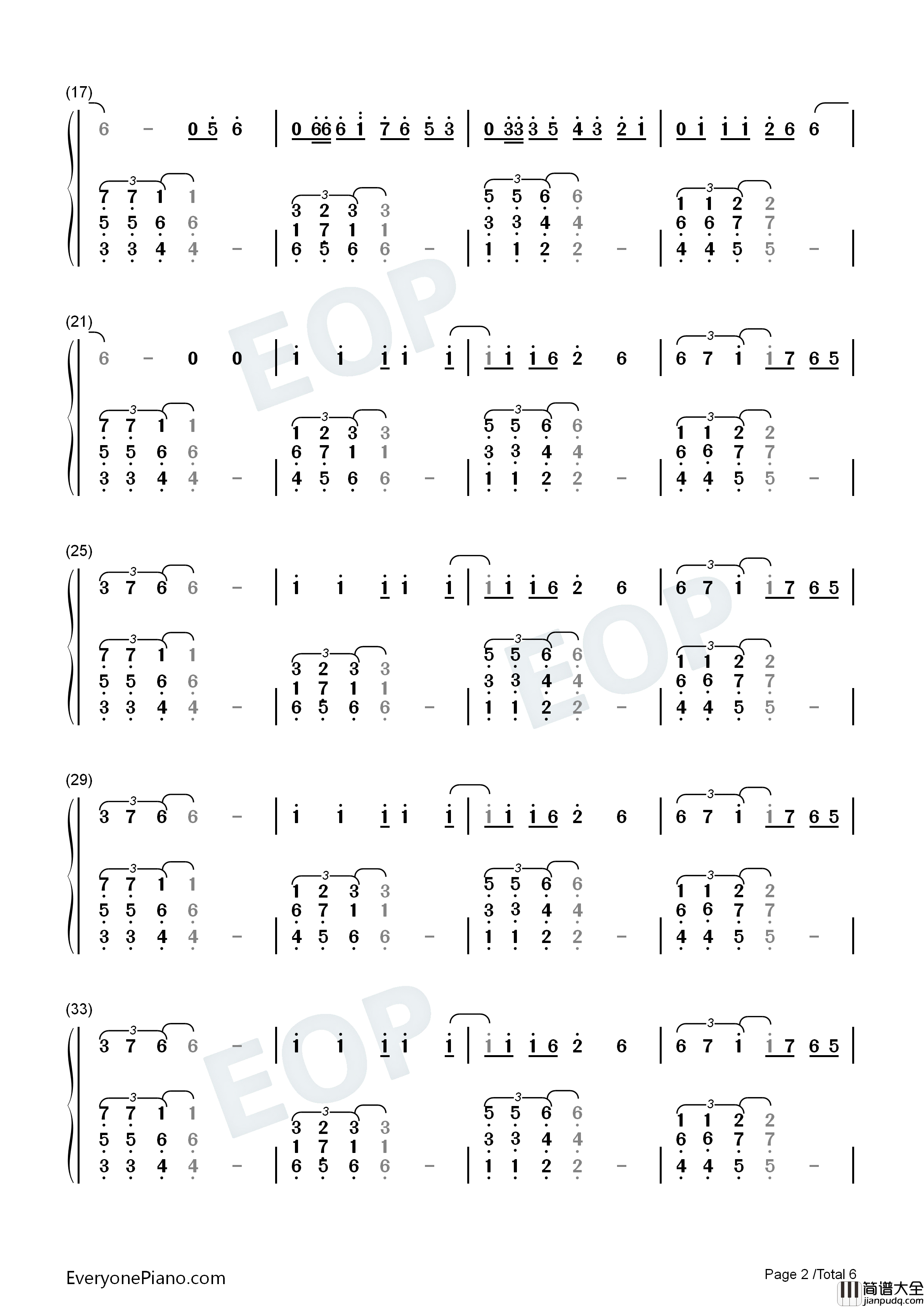 Your_Body钢琴简谱_Christina_Aguilera演唱