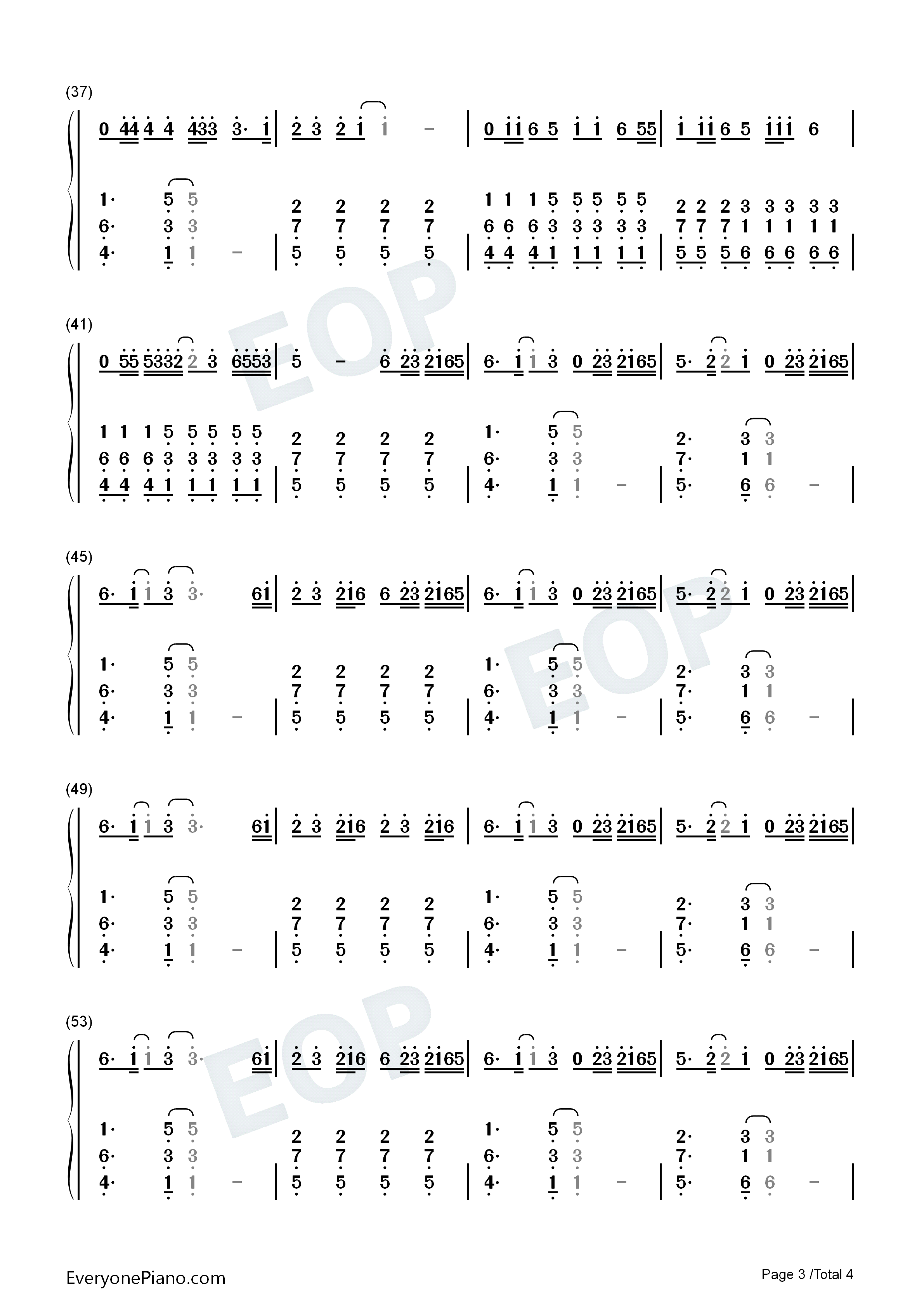 They_Don't_Know_About_Us钢琴简谱_One_Direction演唱