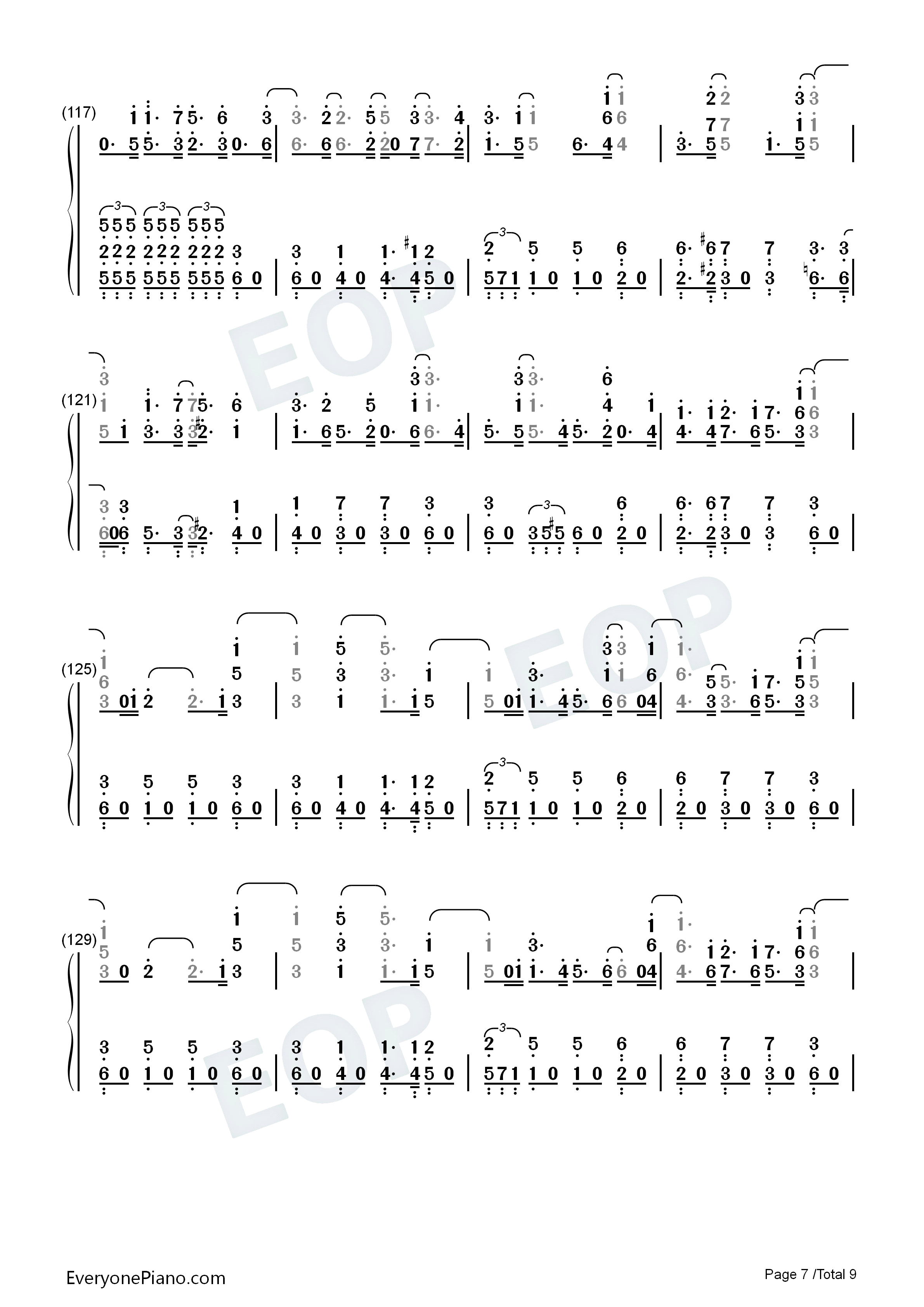 深海のリトルクライ钢琴简谱_土岐麻子演唱
