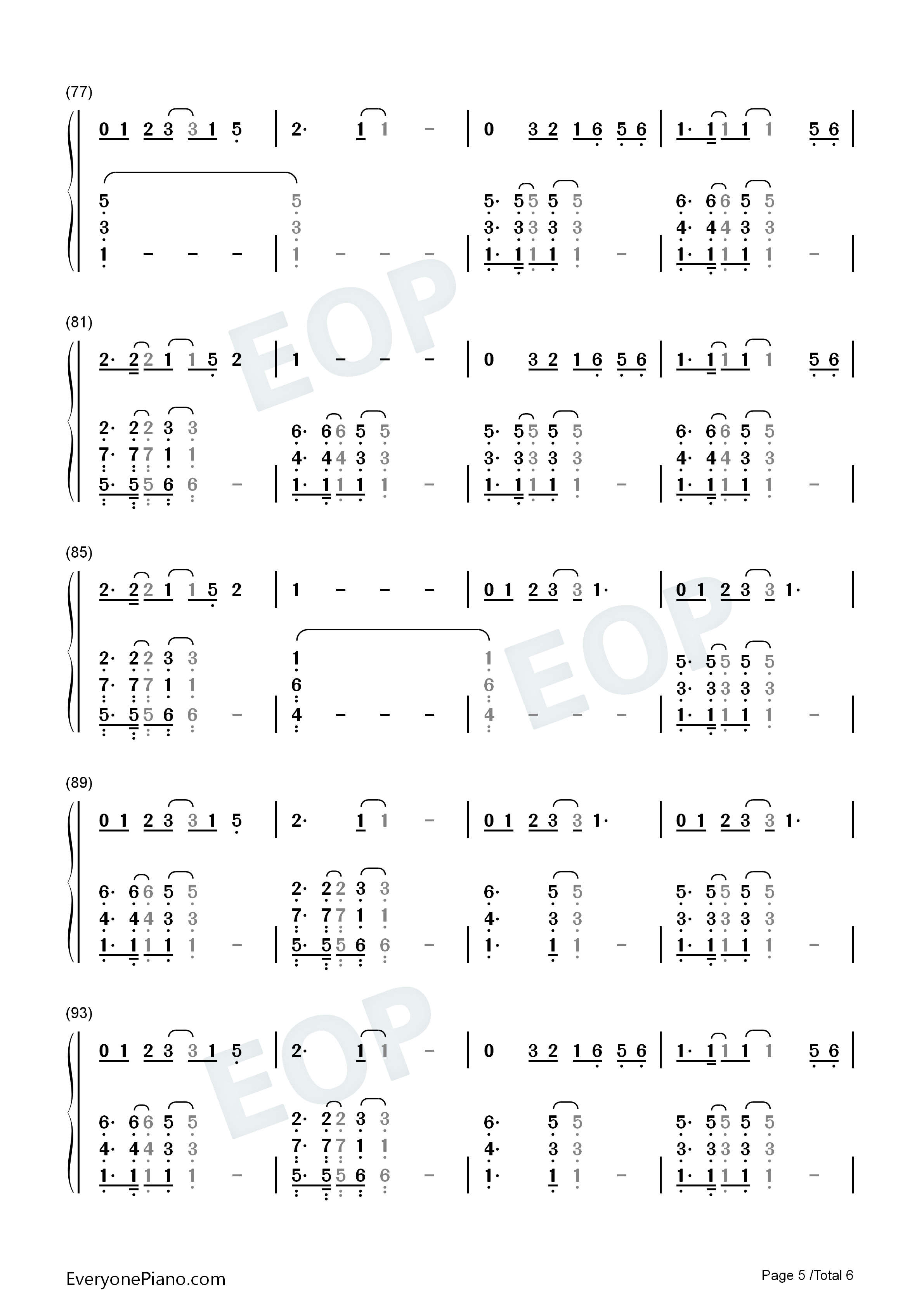 I_Would钢琴简谱_One_Direction演唱