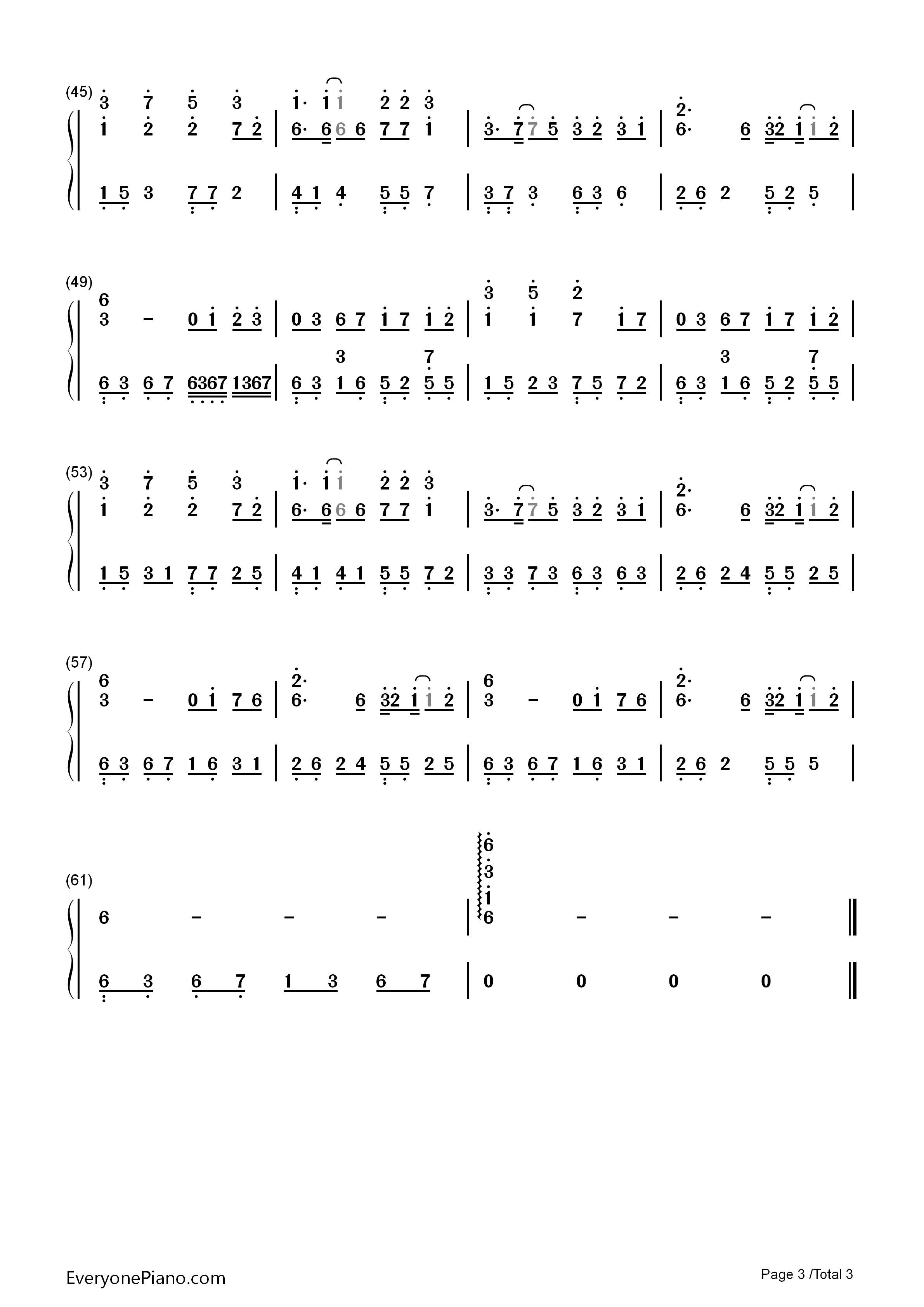 美人鱼钢琴简谱_林俊杰演唱
