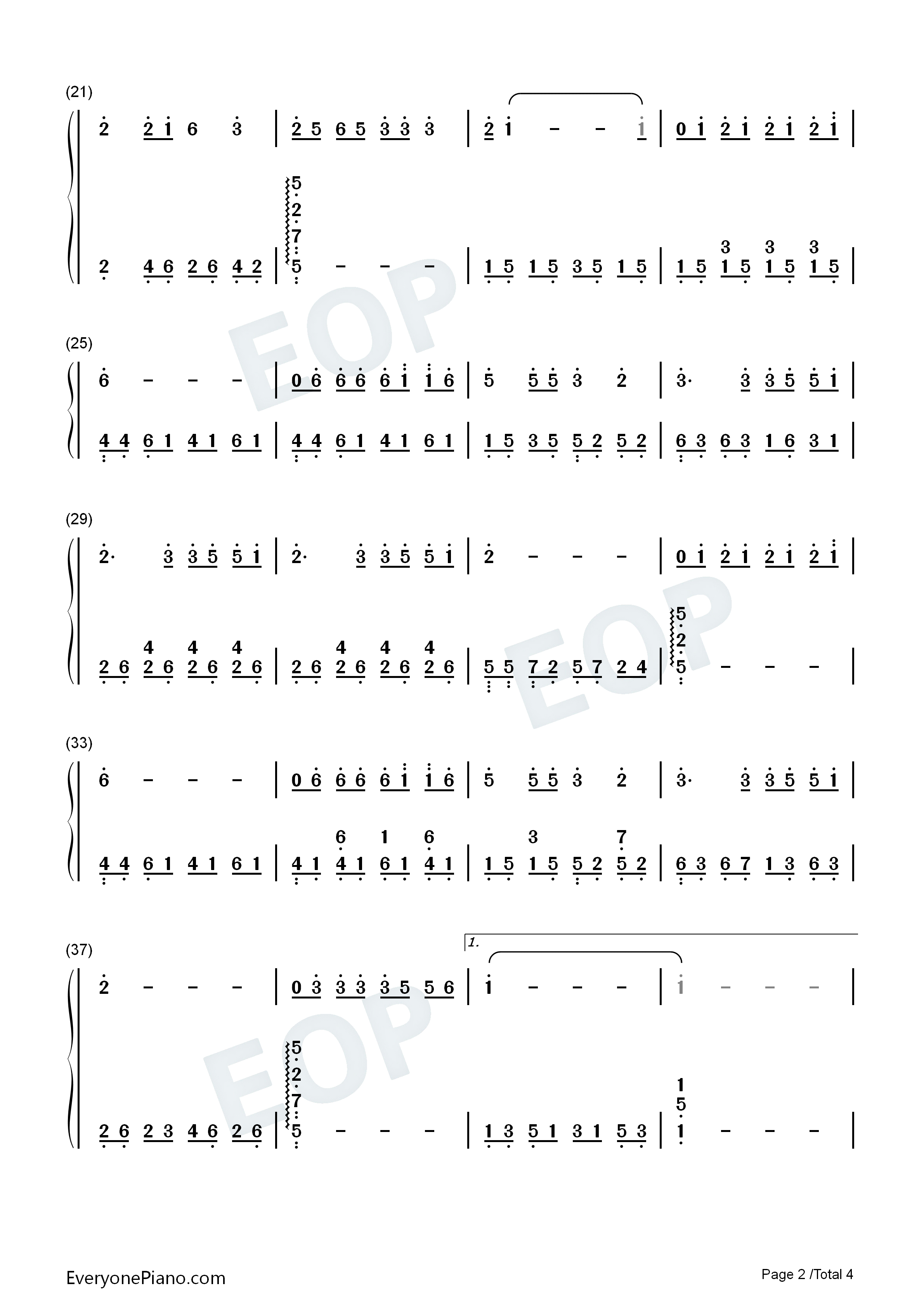 给你们钢琴简谱_张宇演唱