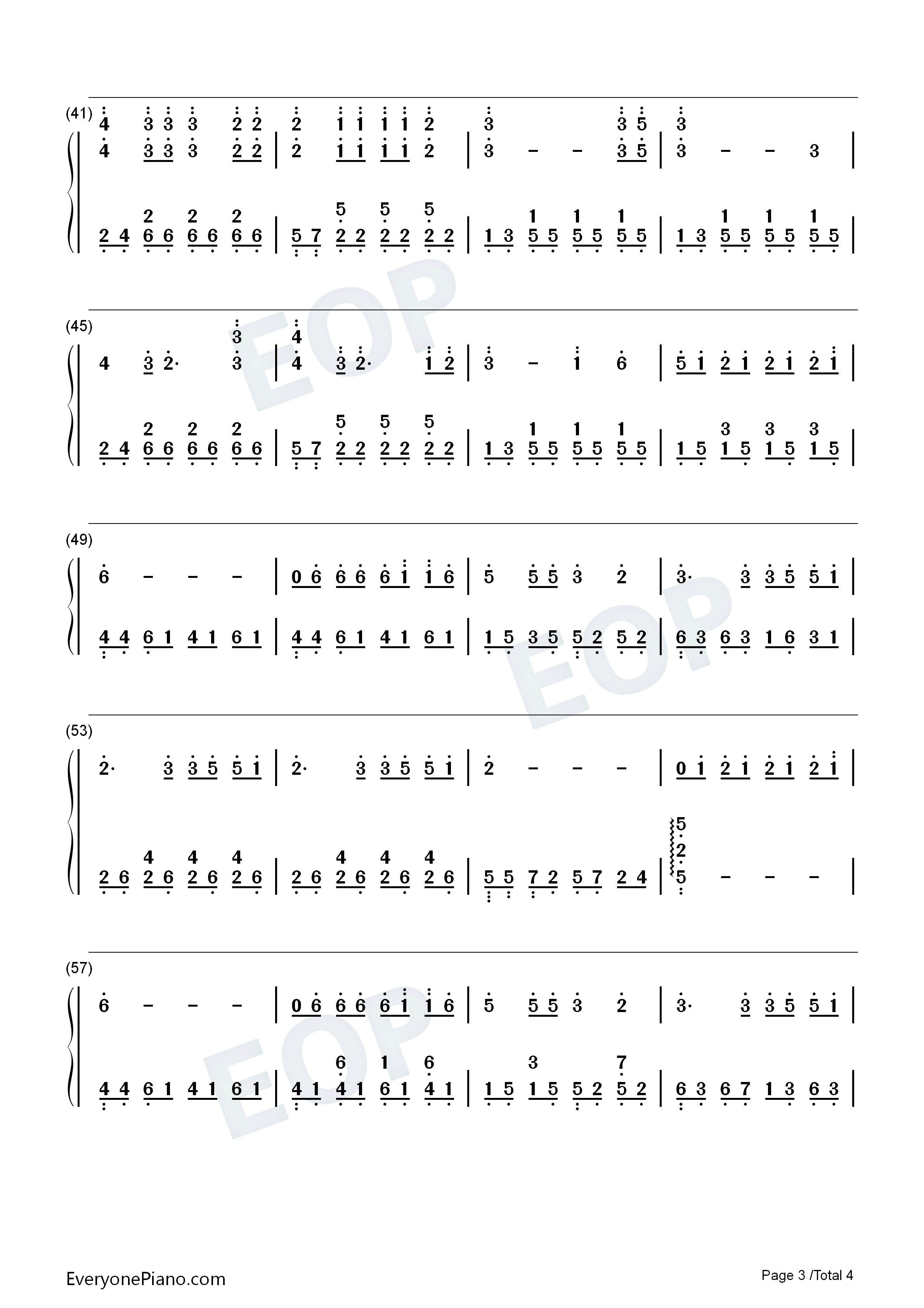 给你们钢琴简谱_张宇演唱