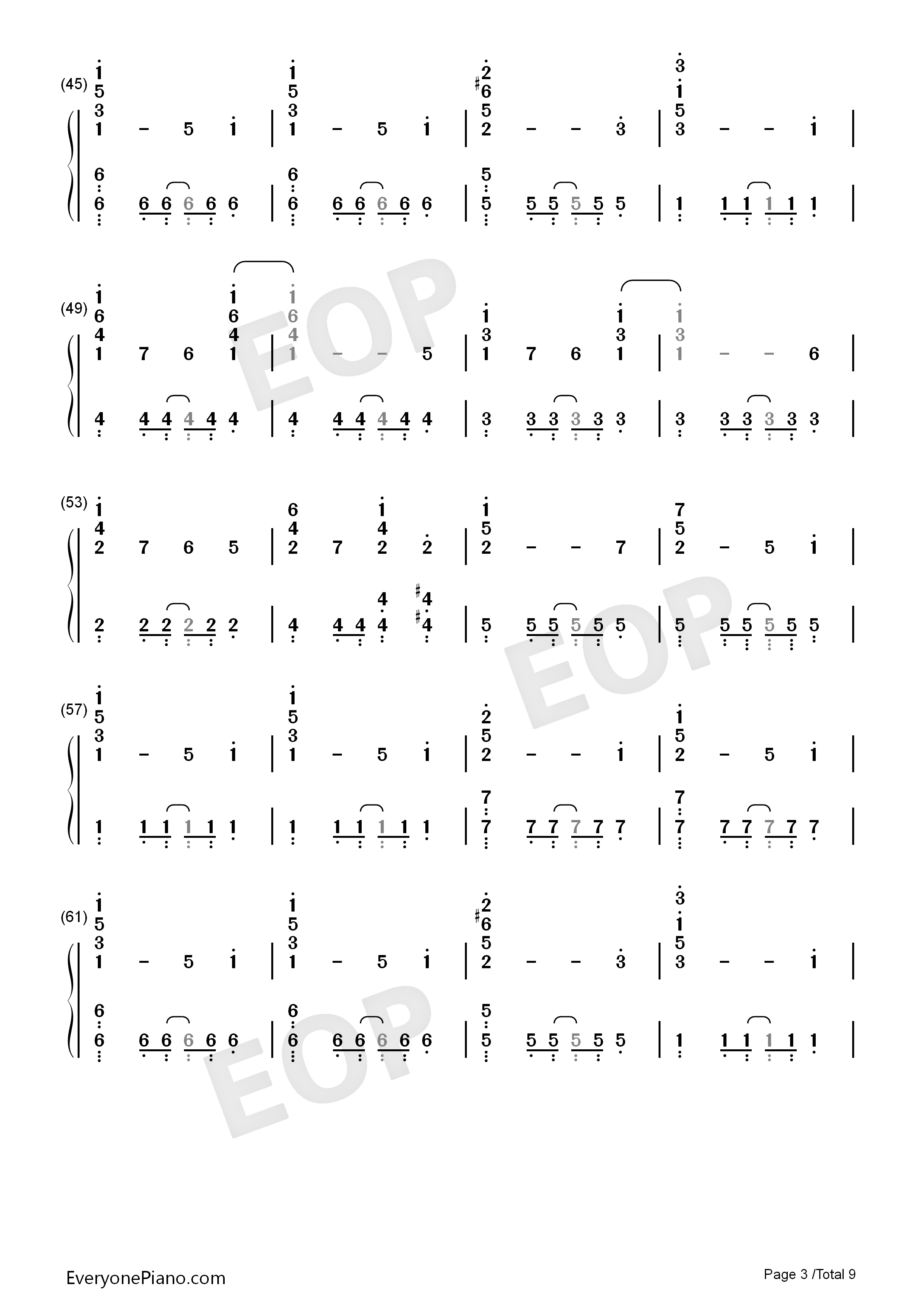 U&I钢琴简谱_平泽唯演唱