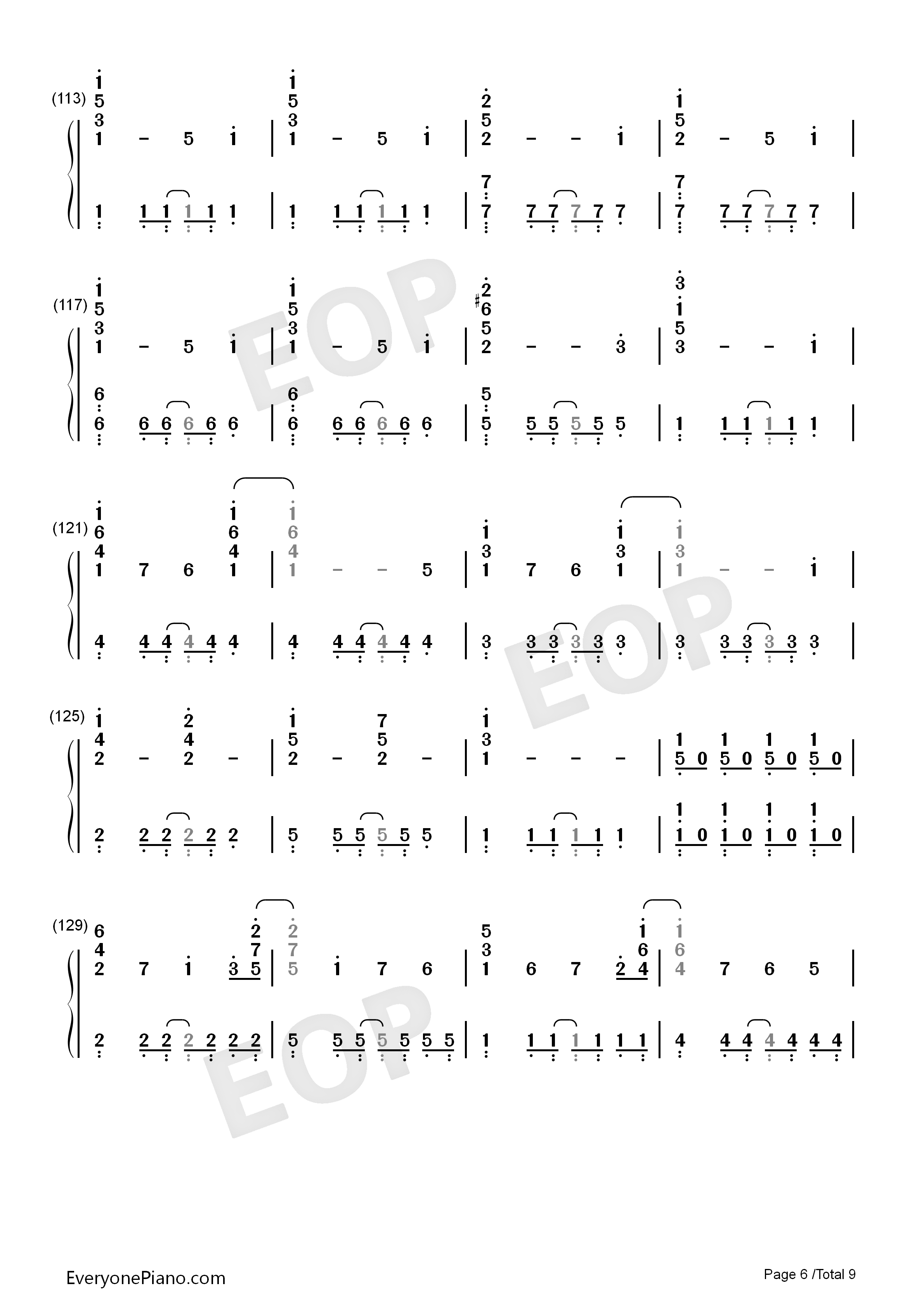 U&I钢琴简谱_平泽唯演唱