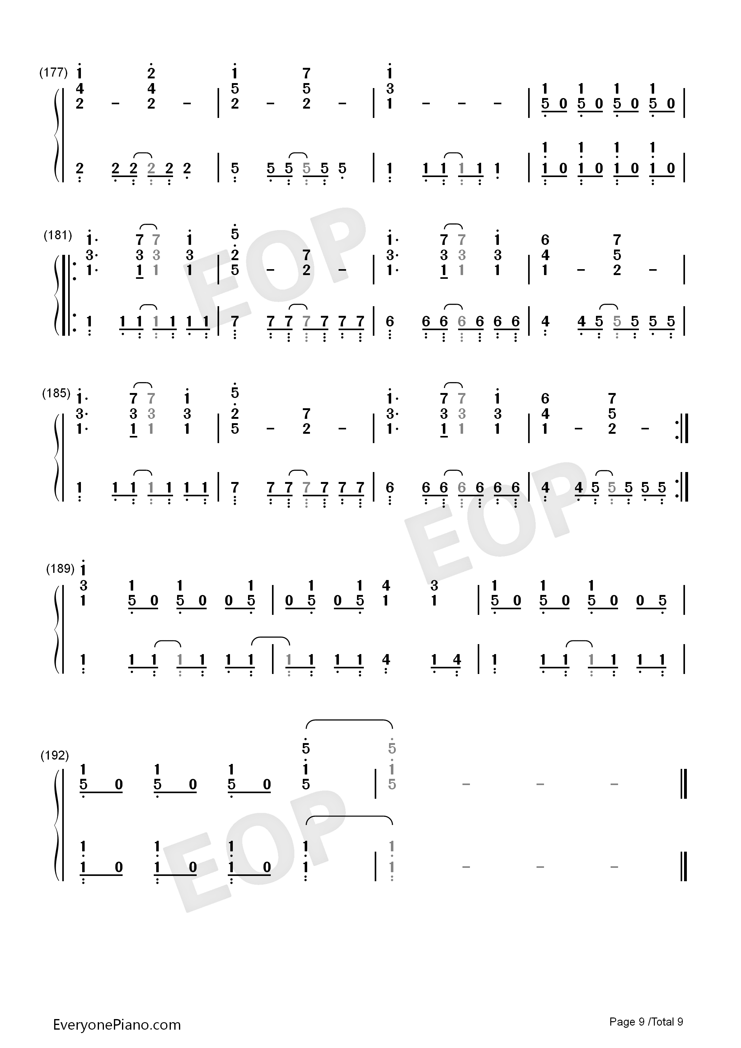 U&I钢琴简谱_平泽唯演唱